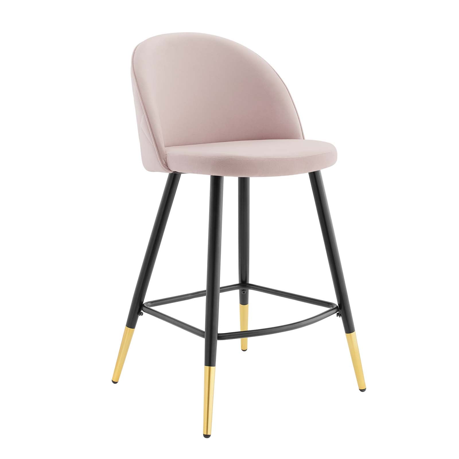 Modway Cordial Performance Velvet Counter Stools - Set of 2 | Bar Stools | 