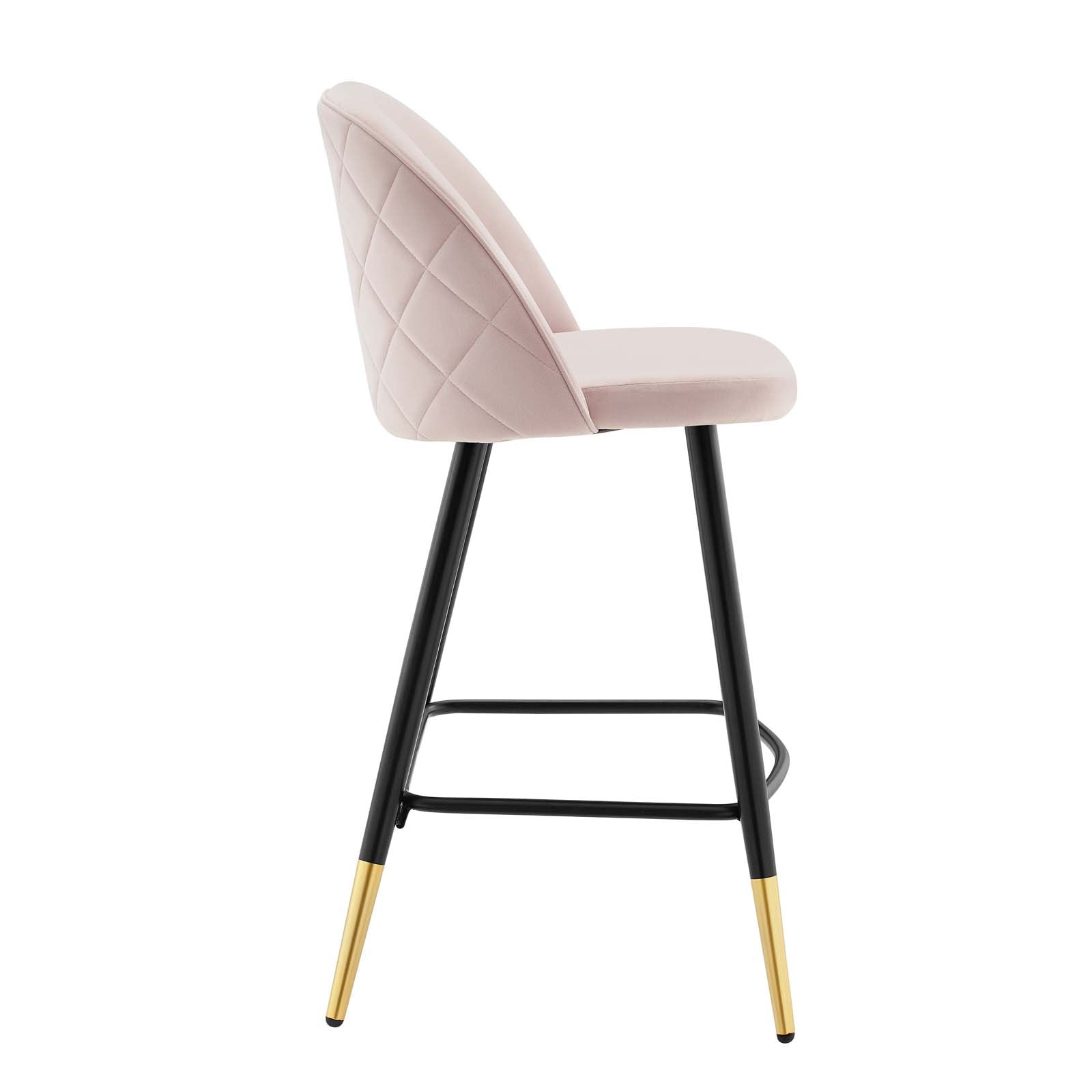 Modway Cordial Performance Velvet Counter Stools - Set of 2 | Bar Stools | 