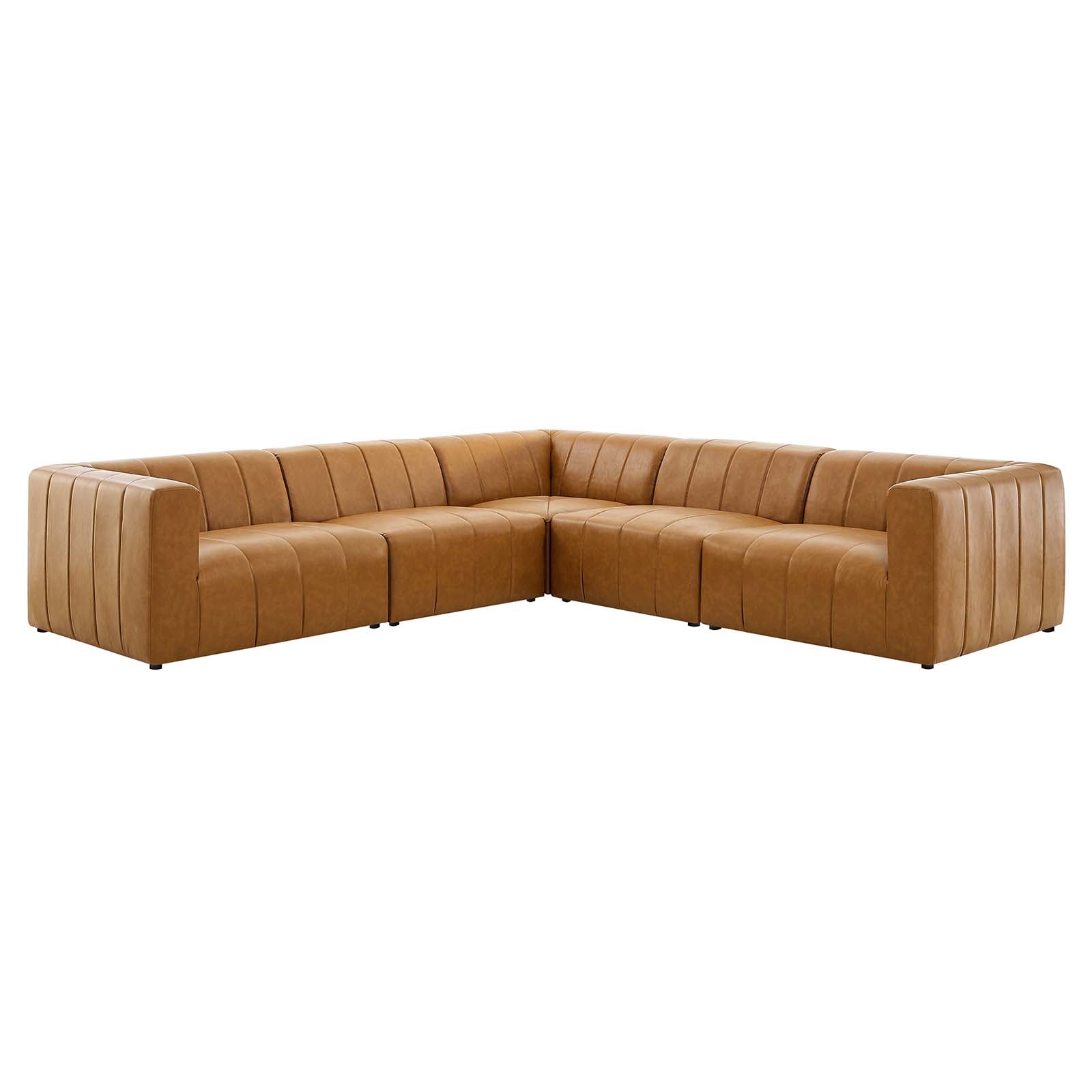 Bartlett Vegan Leather 5-Piece Sectional Sofa By Modway | Sofas | 