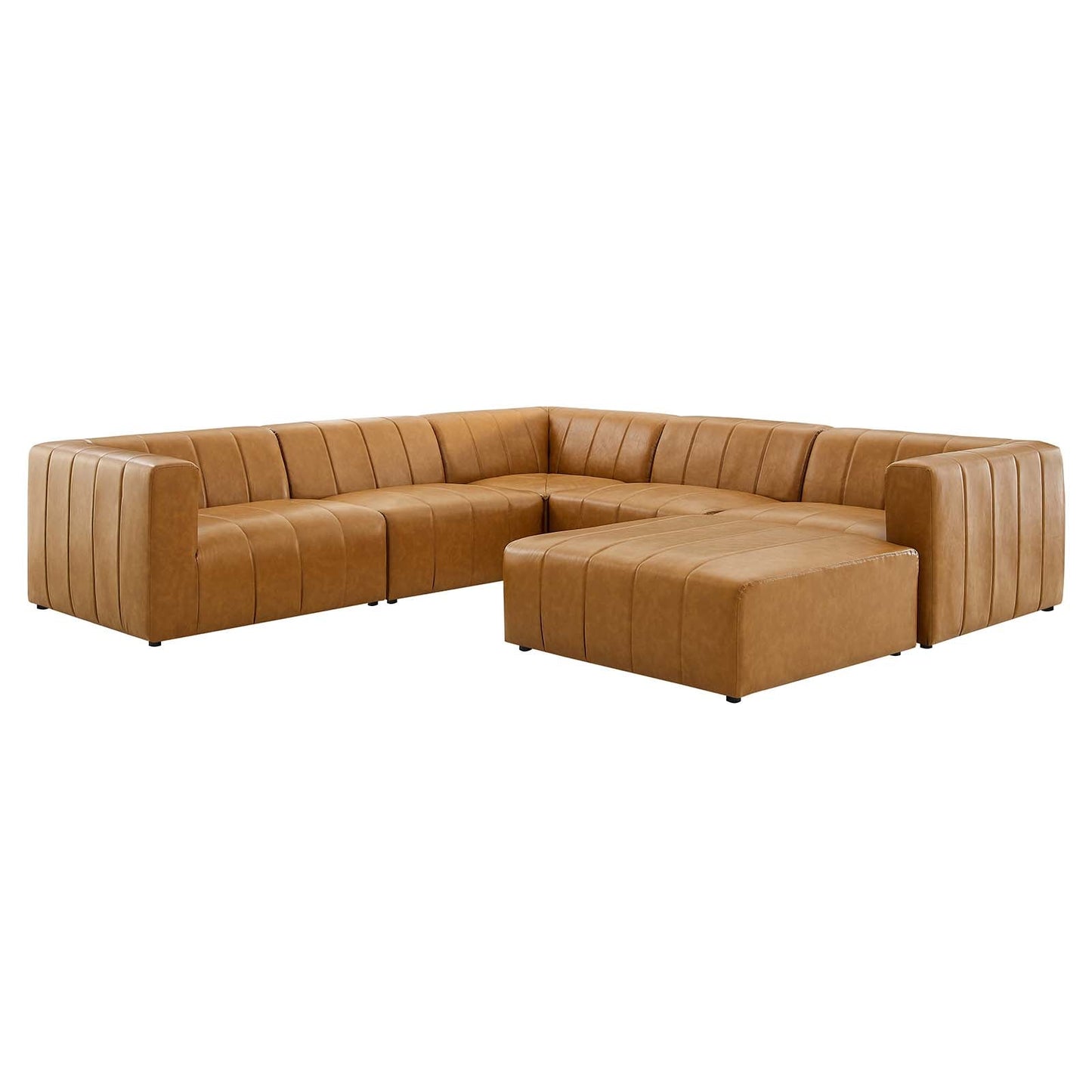 Bartlett Vegan Leather 6-Piece Sectional Sofa By Modway | Sofas | 