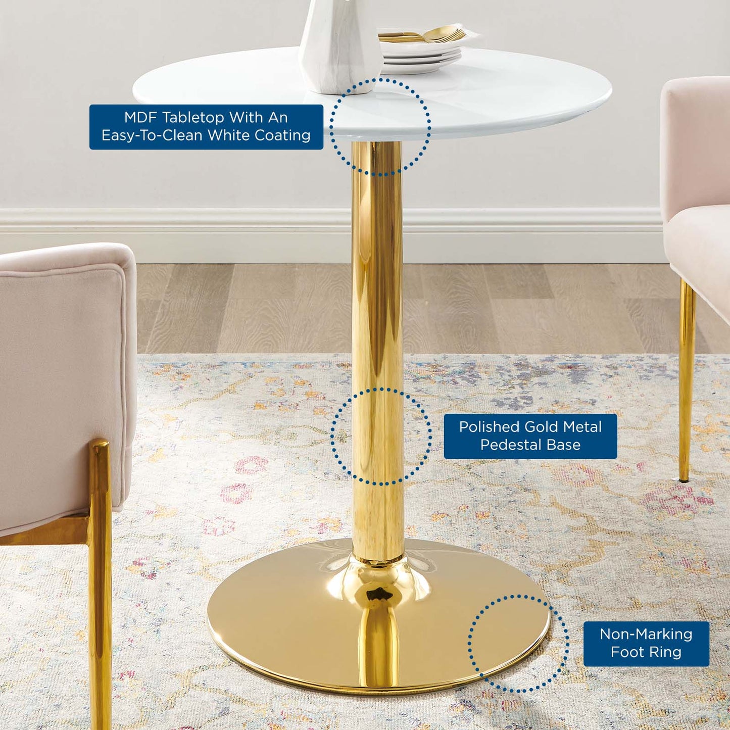 Modway Verne 28" Dining Table | Dining Tables | Modishstore-5