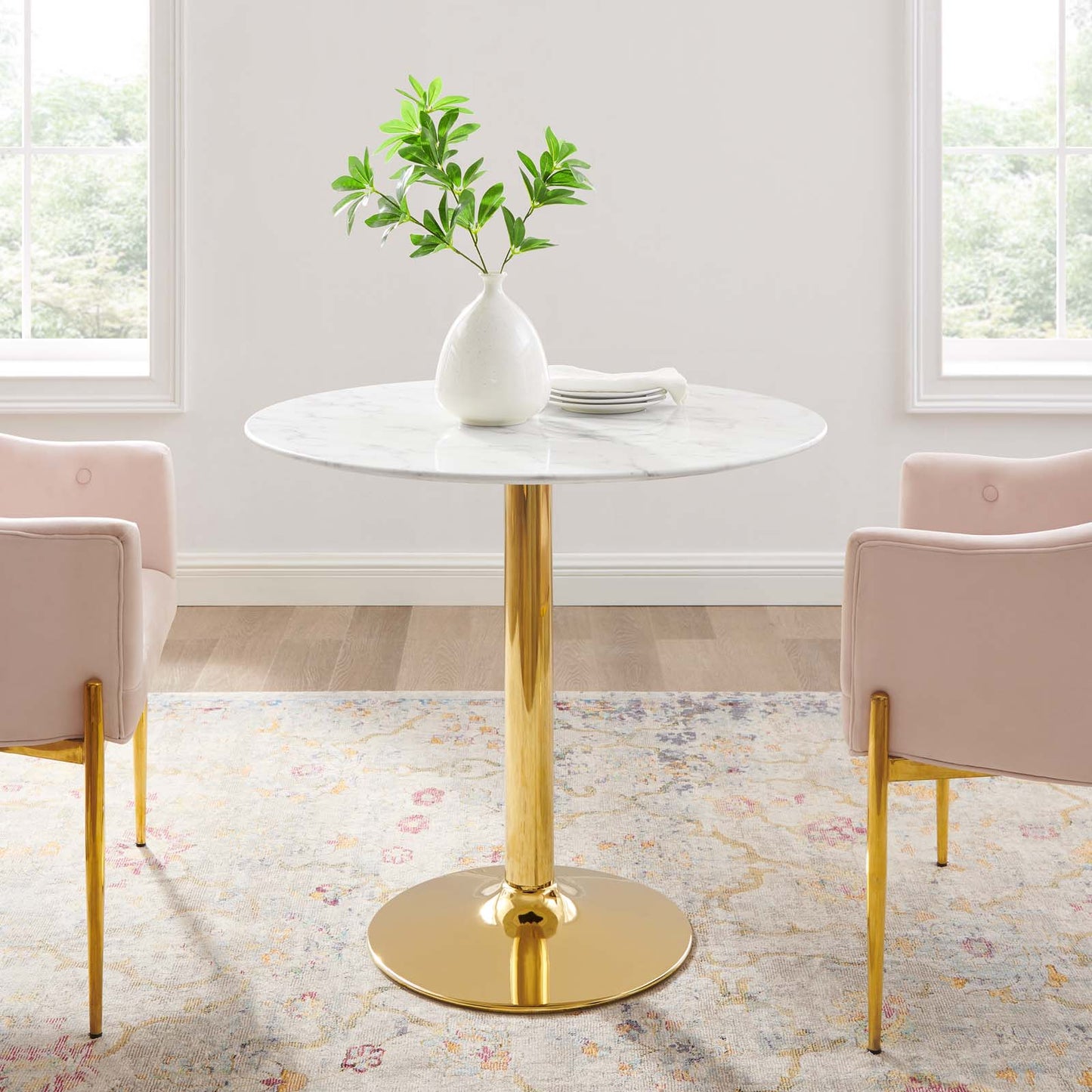 Modway Verne 35" Artificial Marble Dining Table | Dining Tables | Modishstore