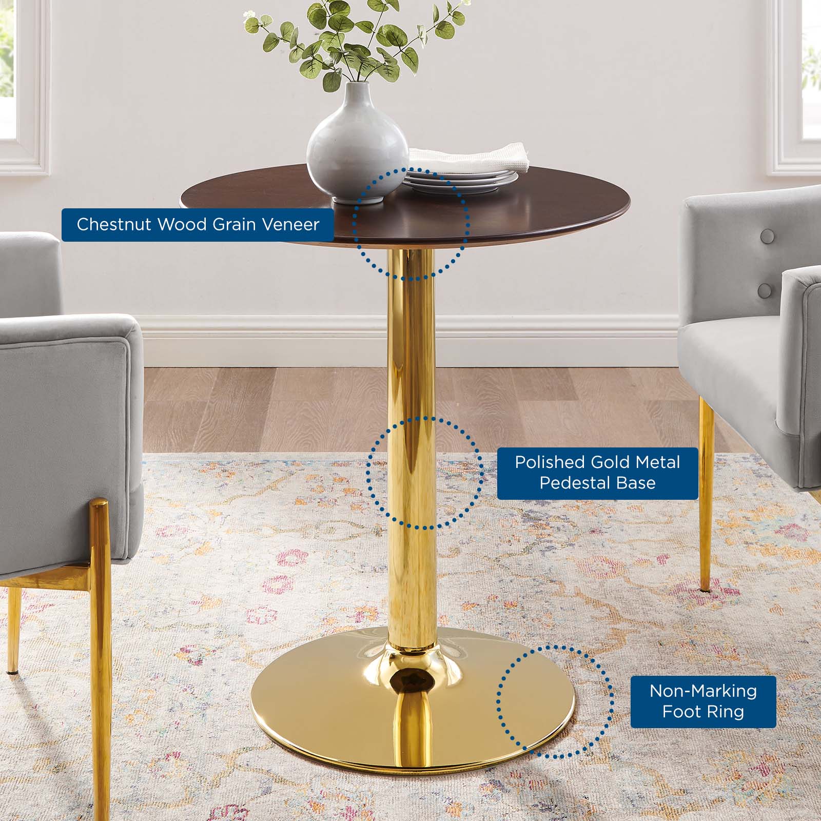 Modway Verne 28" Dining Table | Dining Tables | Modishstore-5