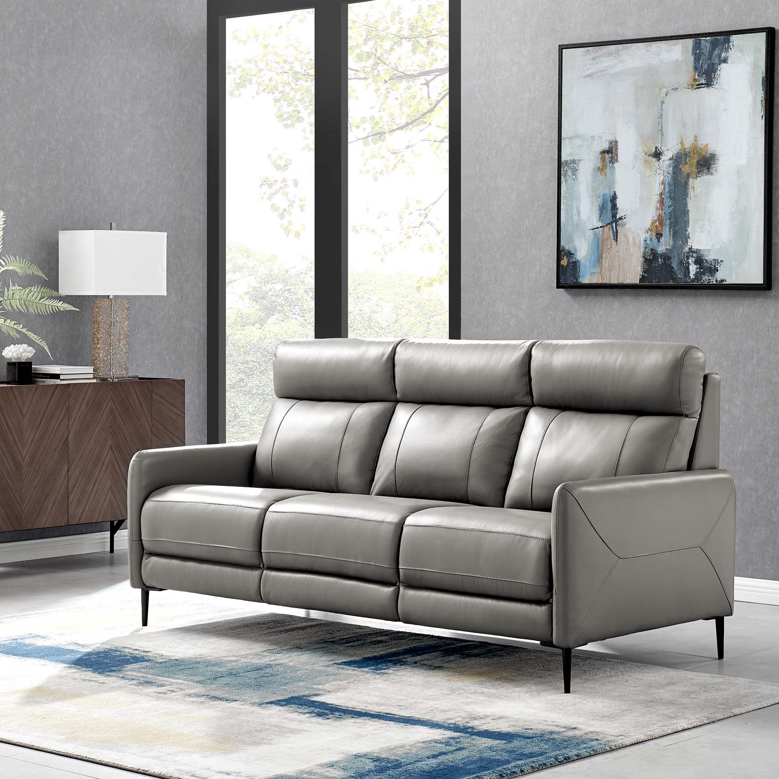 Modway Huxley Leather Sofa | Sofas