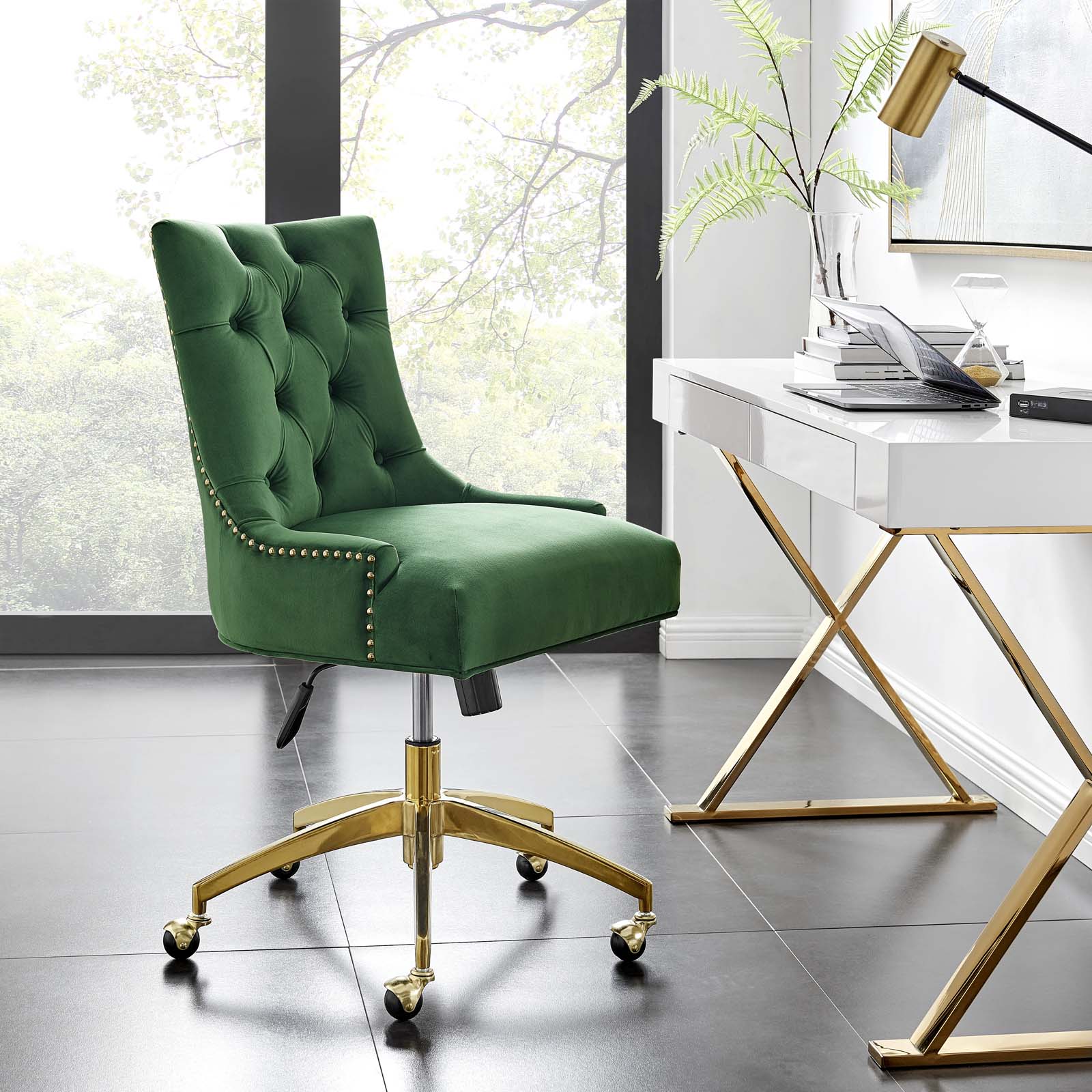 Modway Regent Tufted Performance Velvet Office Chair | Office Chairs | Modishstore-5