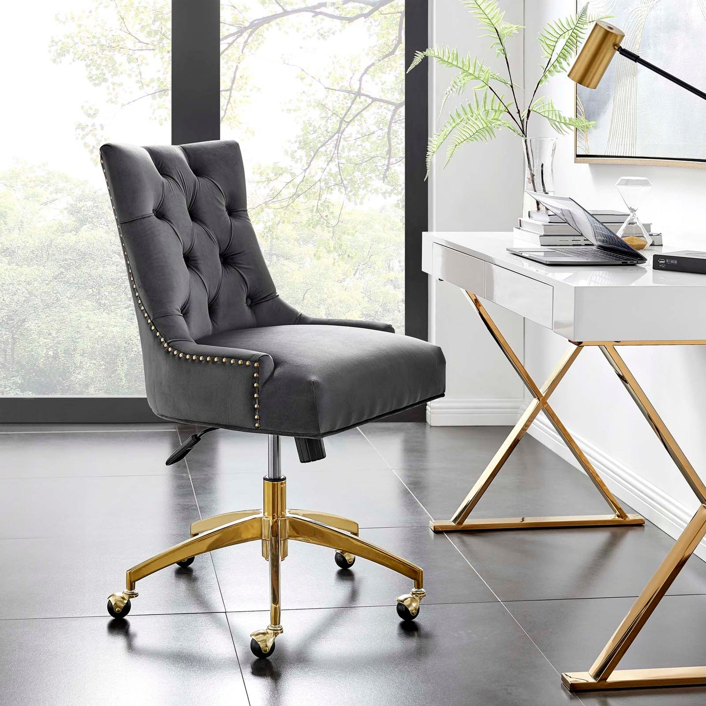 Modway Regent Tufted Performance Velvet Office Chair | Office Chairs | Modishstore-9