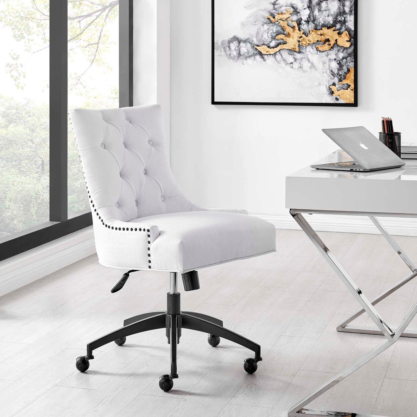 Modway Regent Tufted Fabric Office Chair | Office Chairs | Modishstore-13