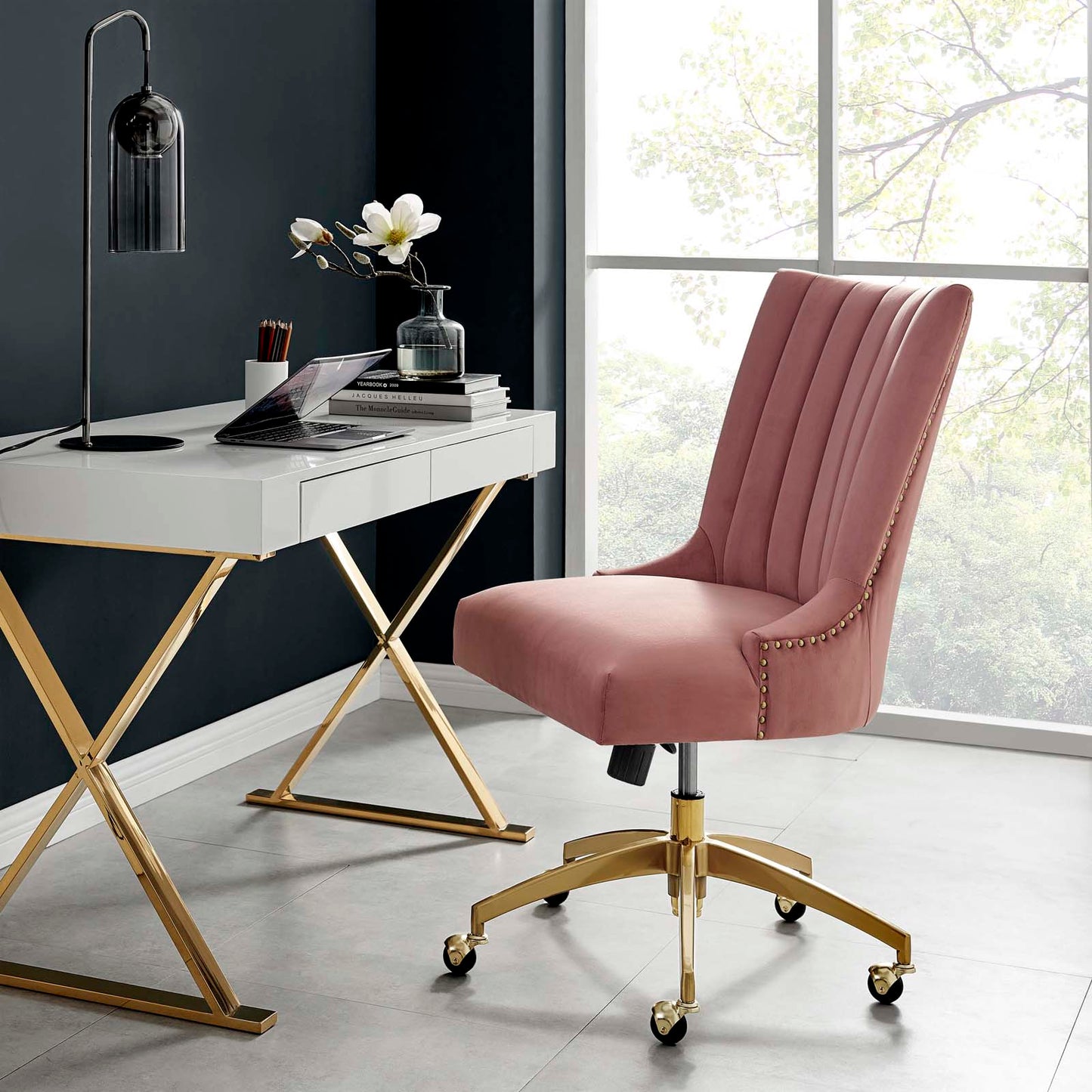 Modway Empower Channel Tufted Performance Velvet Office Chair | Office Chairs
