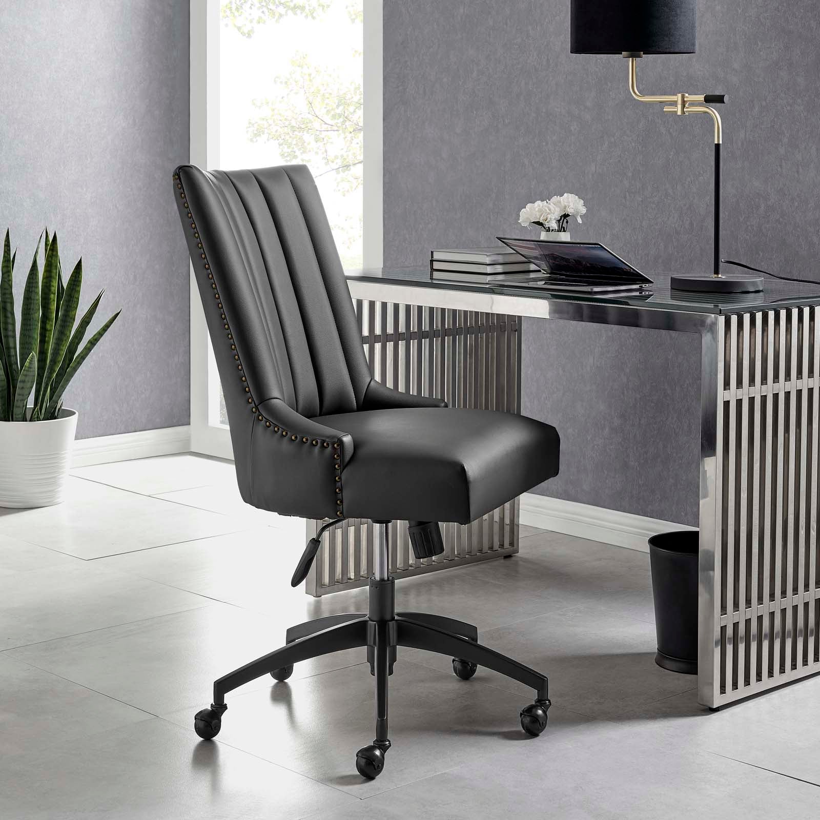 Modway Empower Channel Tufted Vegan Leather Office Chair | Office Chairs