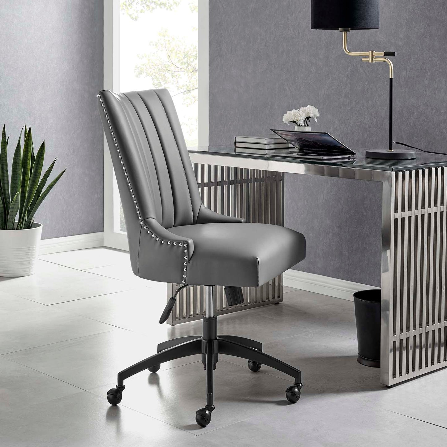Modway Empower Channel Tufted Vegan Leather Office Chair | Office Chairs | 