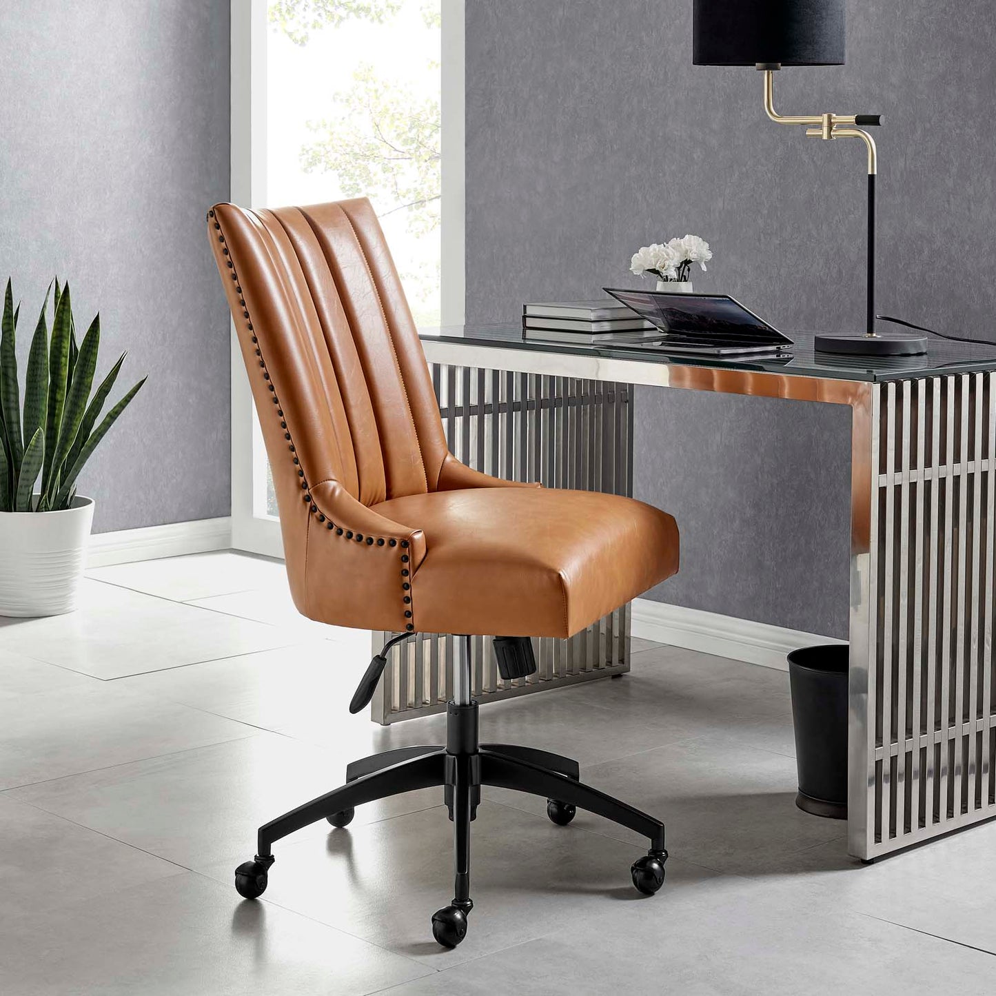 Modway Empower Channel Tufted Vegan Leather Office Chair | Office Chairs | 