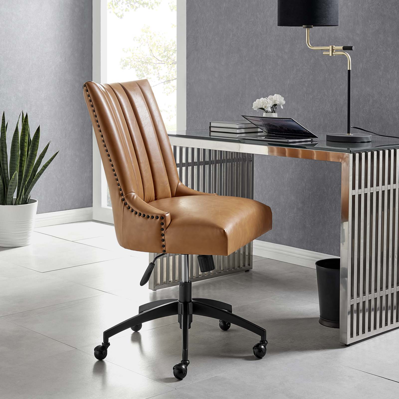 Modway Empower Channel Tufted Vegan Leather Office Chair | Office Chairs | 
