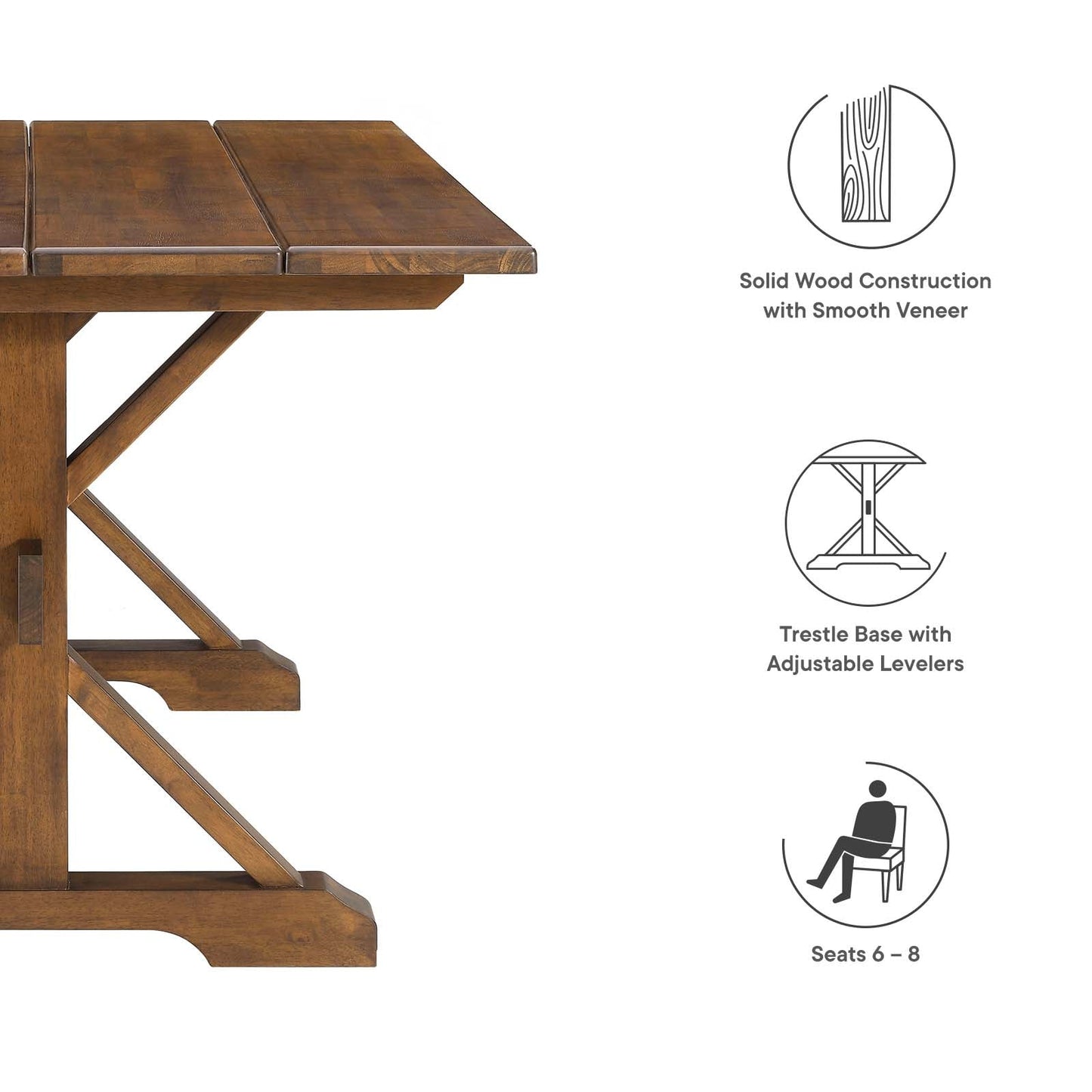 Windchime 71" Wood Dining Table By Modway - EEI-4579 | Dining Tables | Modishstore - 26