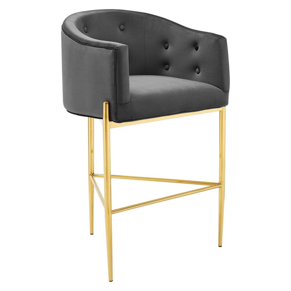 Modway Savour Tufted Performance Velvet Bar Stool Set of 2 | Bar Stools | Modishstore-3