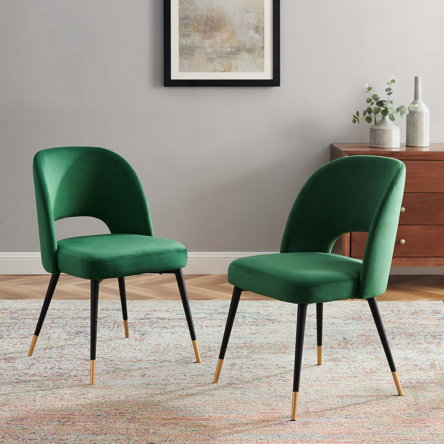 Modway Rouse Performance Velvet Dining Side Chairs - Set of 2 | Dining Chairs | Modishstore-9