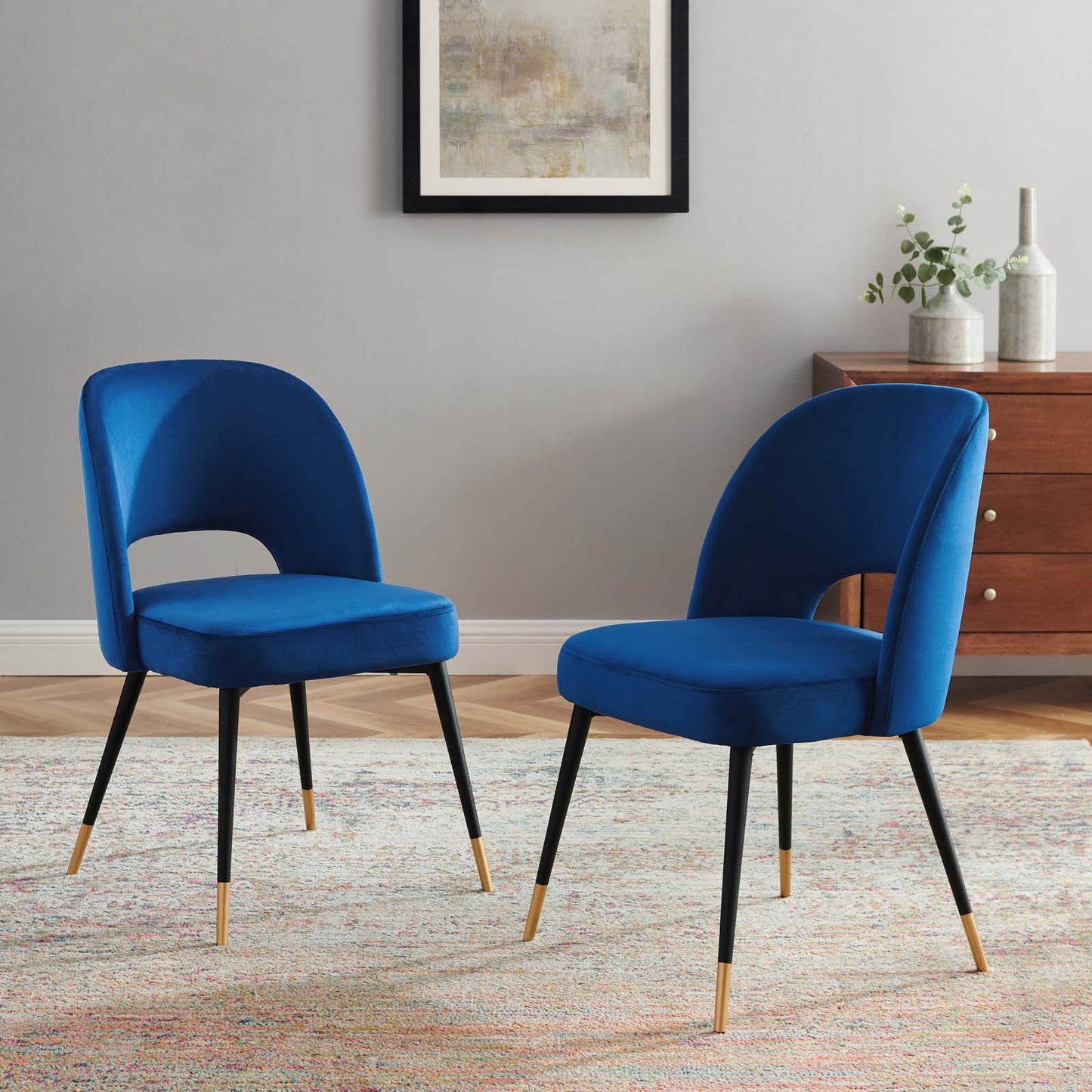 Modway Rouse Performance Velvet Dining Side Chairs - Set of 2 | Dining Chairs | Modishstore-8