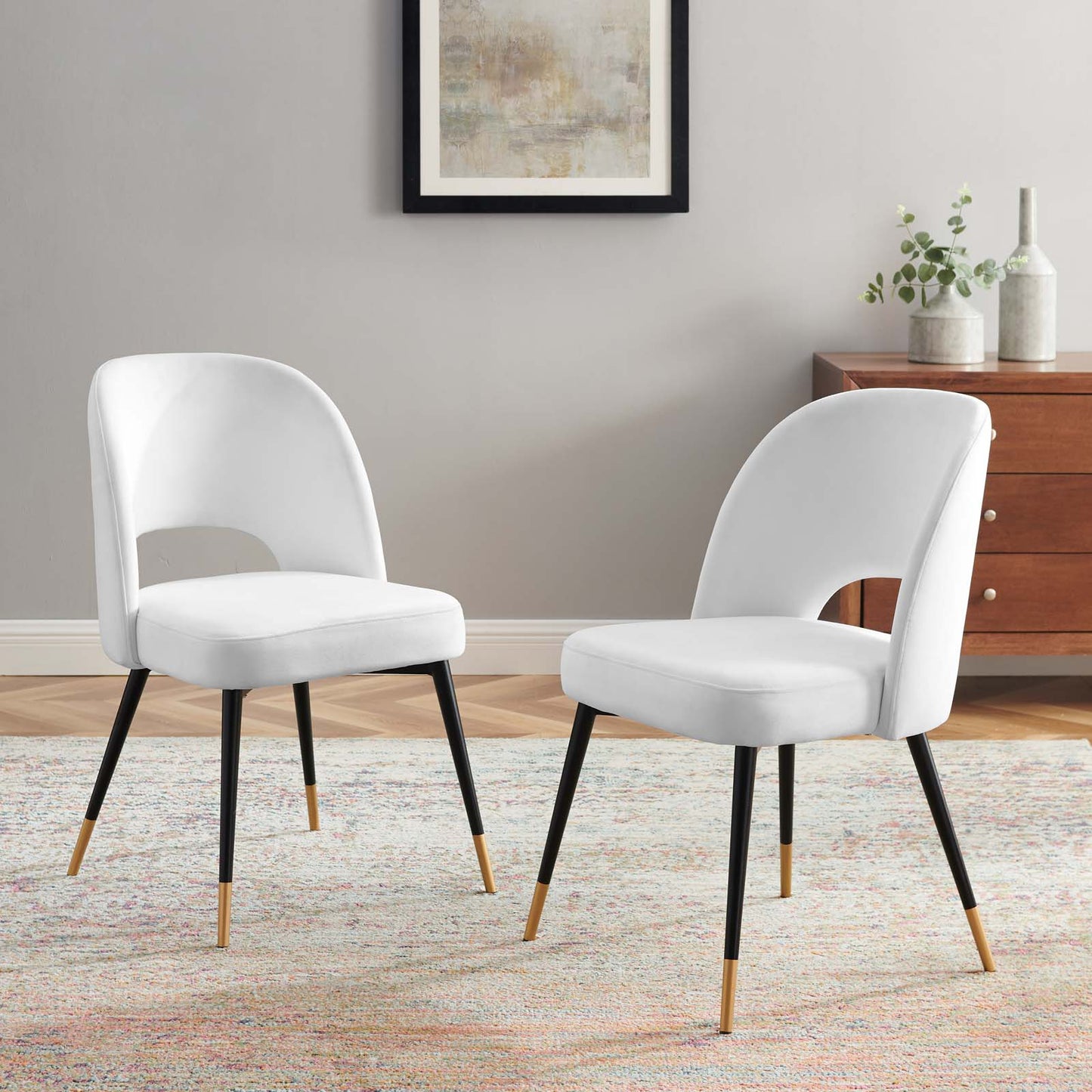 Modway Rouse Performance Velvet Dining Side Chairs - Set of 2 | Dining Chairs | Modishstore-6