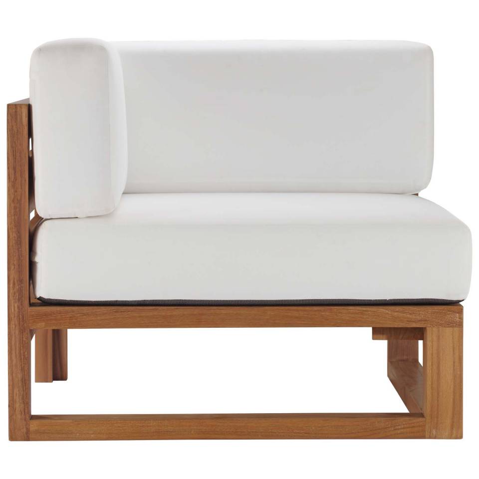 Modway Upland Outdoor Patio Teak Wood 5-Piece Sectional Sofa Set | Outdoor Sofas, Loveseats & Sectionals | Modishstore-11