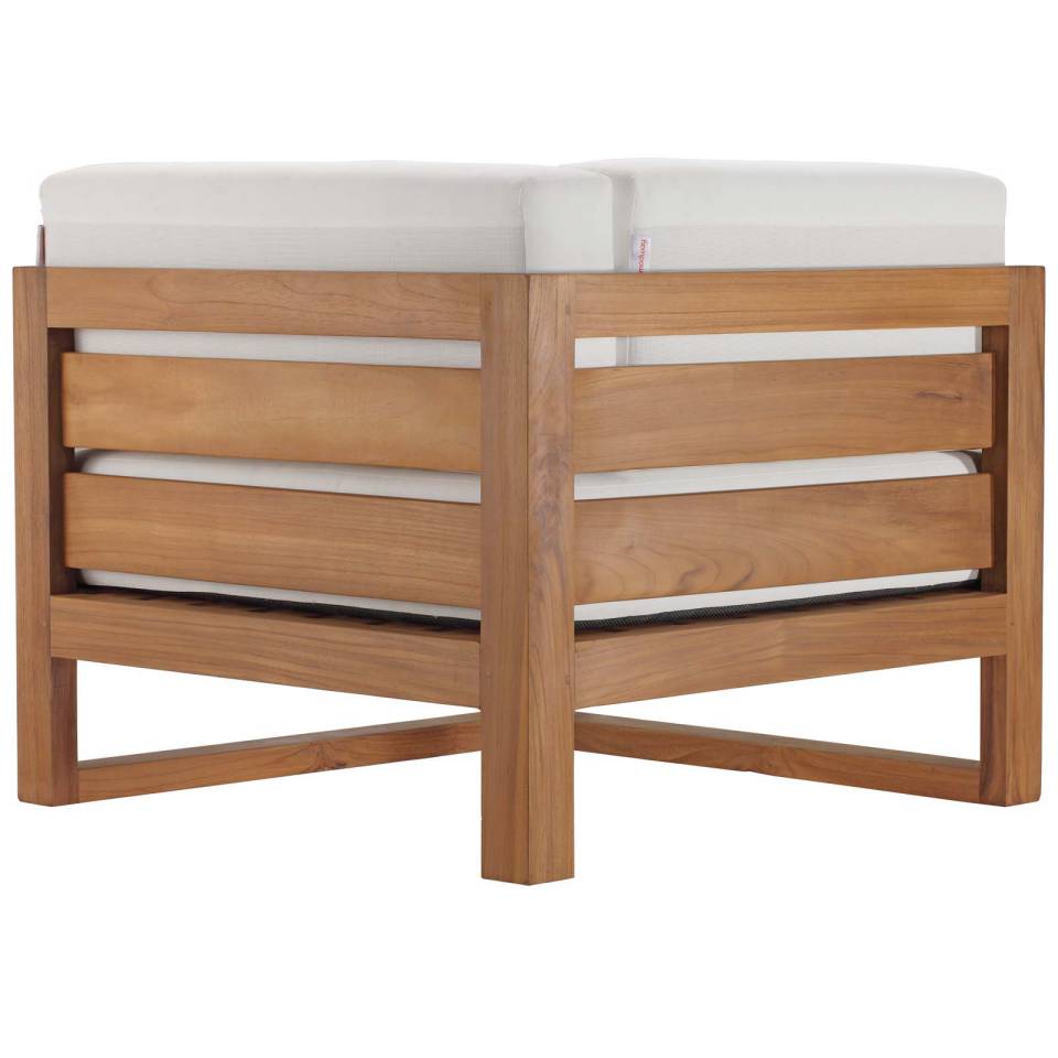 Modway Upland Outdoor Patio Teak Wood 5-Piece Sectional Sofa Set | Outdoor Sofas, Loveseats & Sectionals | Modishstore-12