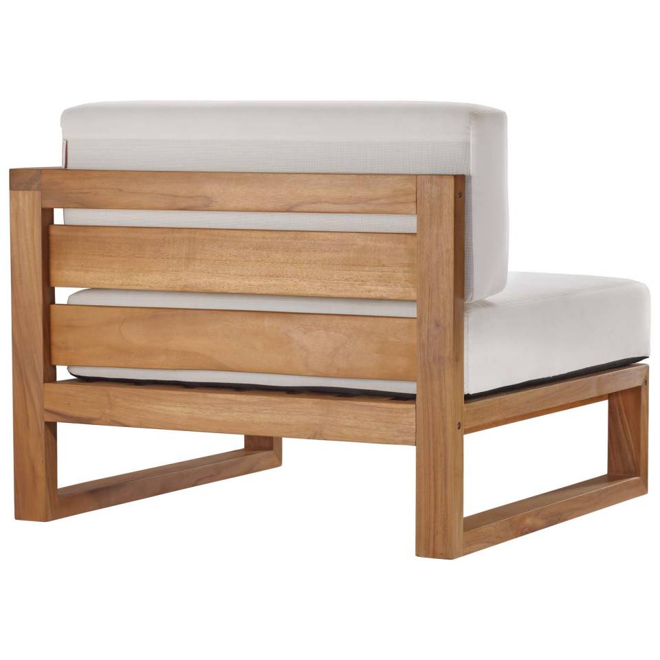 Modway Upland Outdoor Patio Teak Wood 5-Piece Sectional Sofa Set | Outdoor Sofas, Loveseats & Sectionals | Modishstore-6