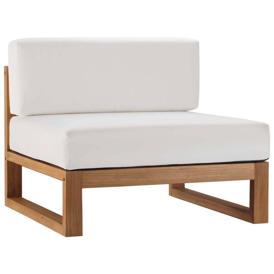 Modway Upland Outdoor Patio Teak Wood 5-Piece Sectional Sofa Set | Outdoor Sofas, Loveseats & Sectionals | Modishstore-9