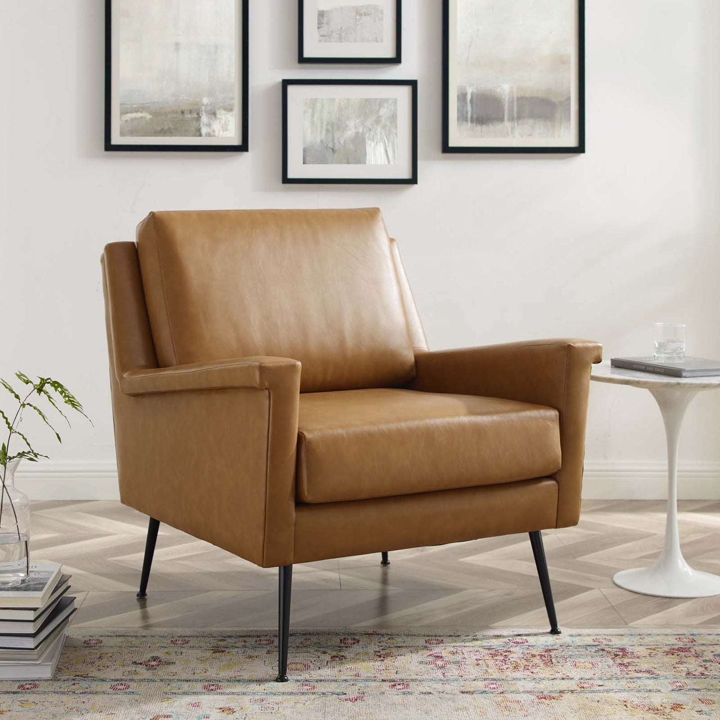 Chesapeake Vegan Leather Armchair By Modway | Armchairs