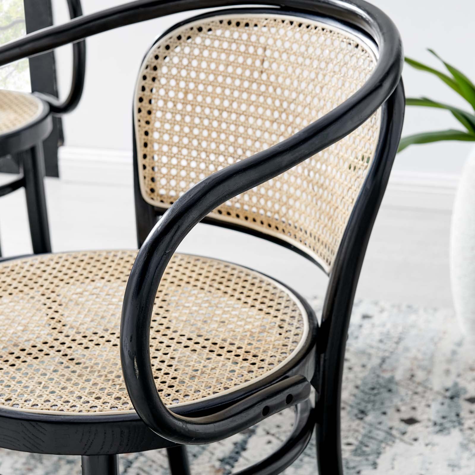 Oliana Wood Dining Armchair By Modway - EEI-4647-BLK | Dining Chairs |  Modishstore - 7