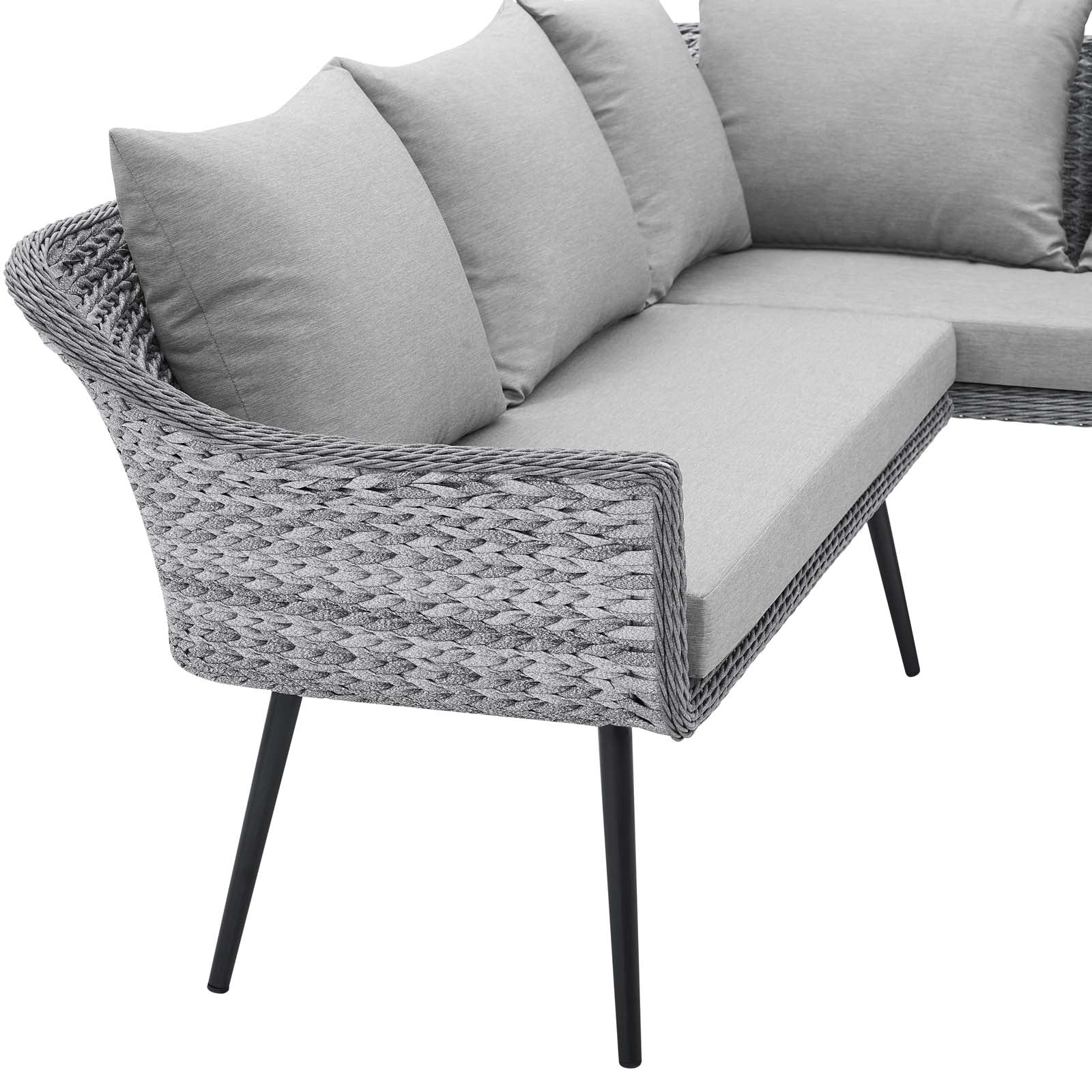 Modway Endeavor Outdoor Patio Wicker Rattan Sectional Sofa | Outdoor Sofas, Loveseats & Sectionals | 