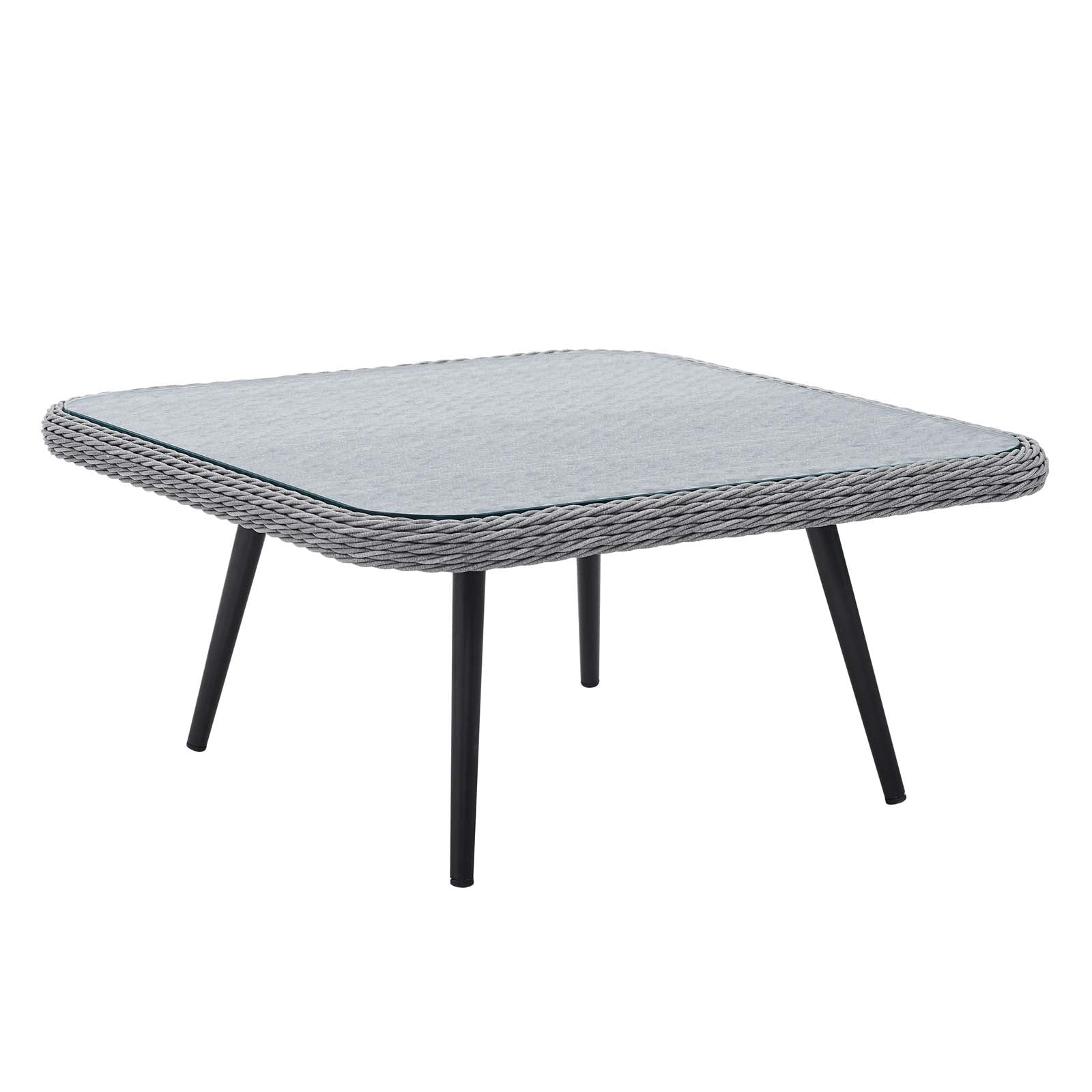 Modway Endeavor Outdoor Patio Wicker Rattan Square Coffee Table | Coffee Tables | 