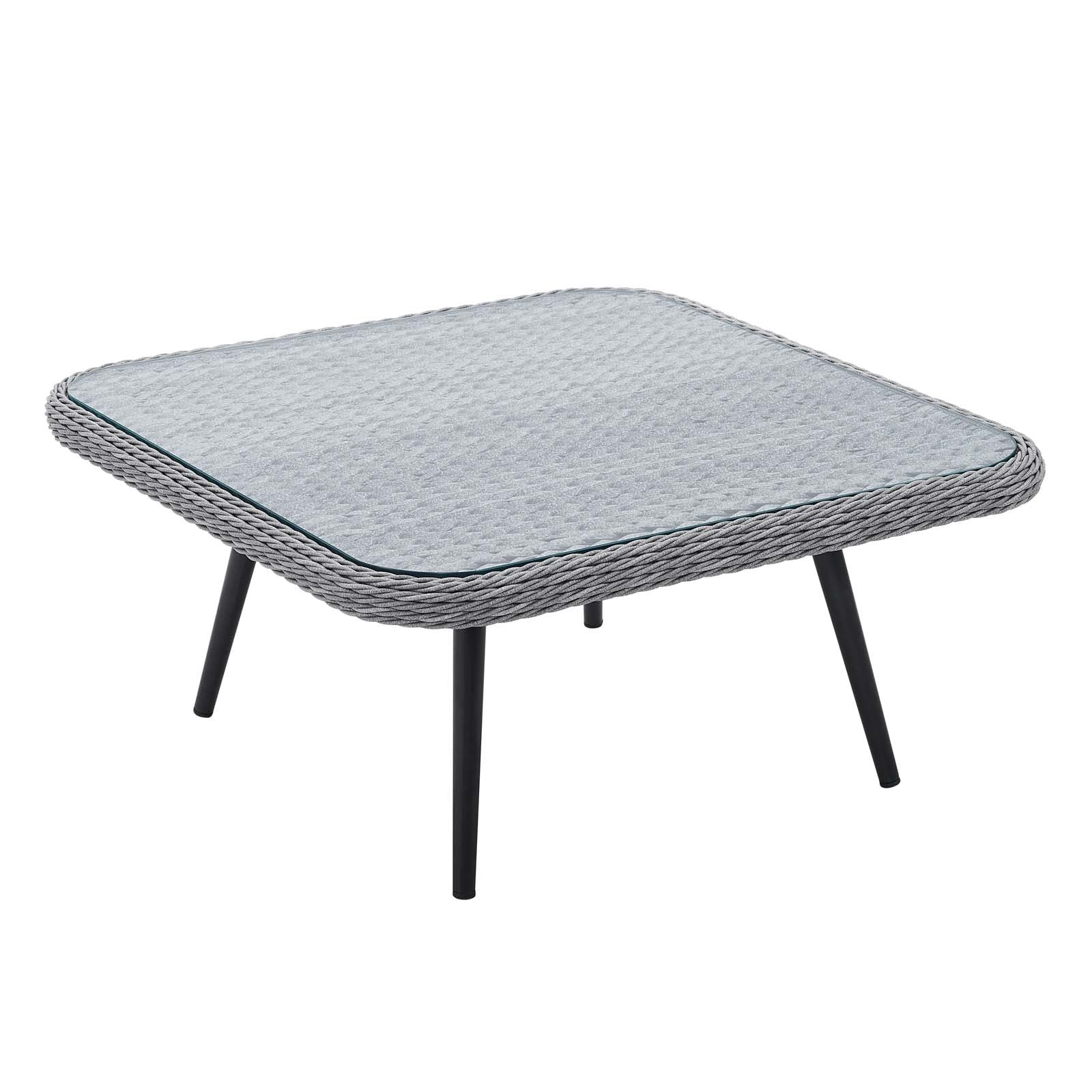 Modway Endeavor Outdoor Patio Wicker Rattan Square Coffee Table | Coffee Tables | 