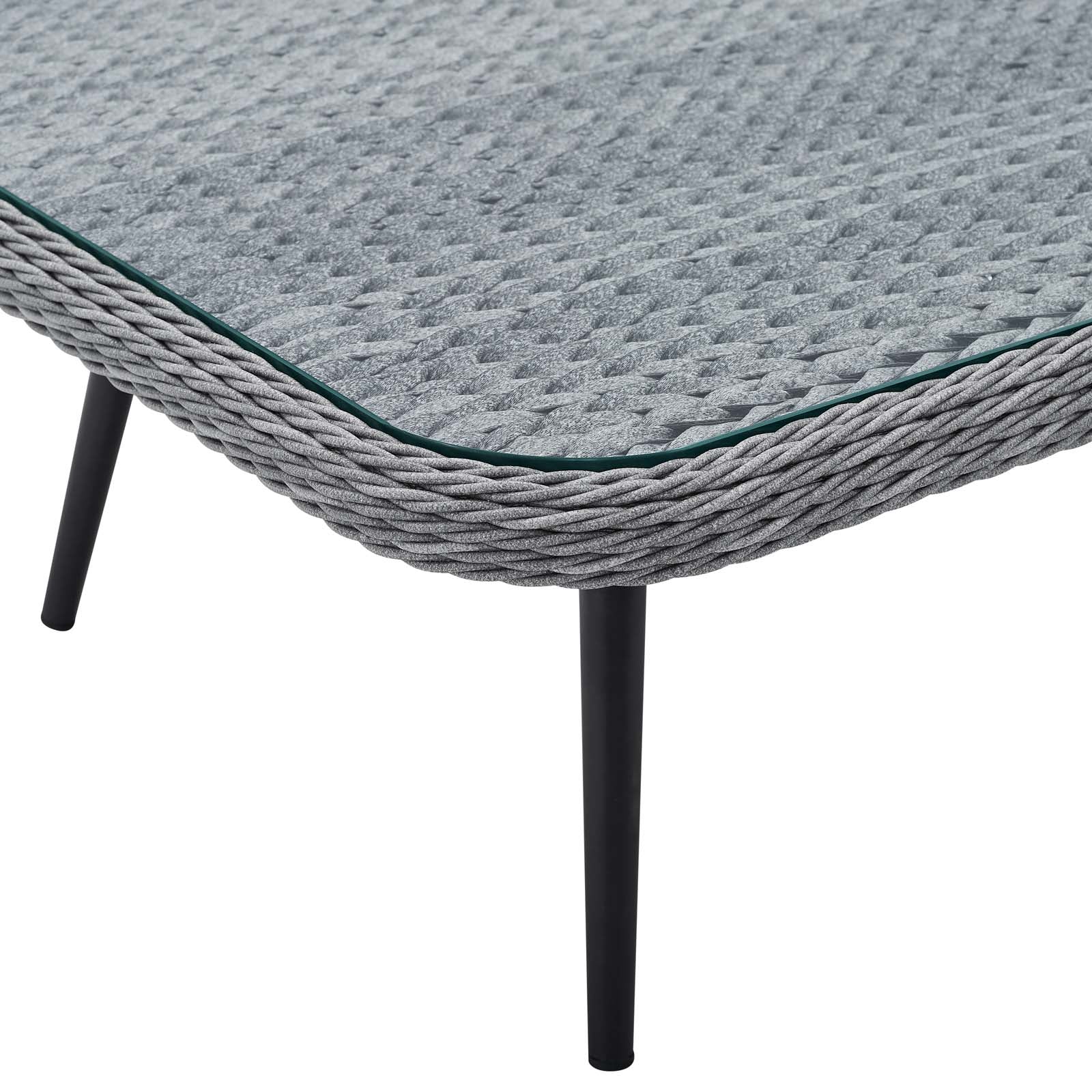 Modway Endeavor Outdoor Patio Wicker Rattan Square Coffee Table | Coffee Tables | 