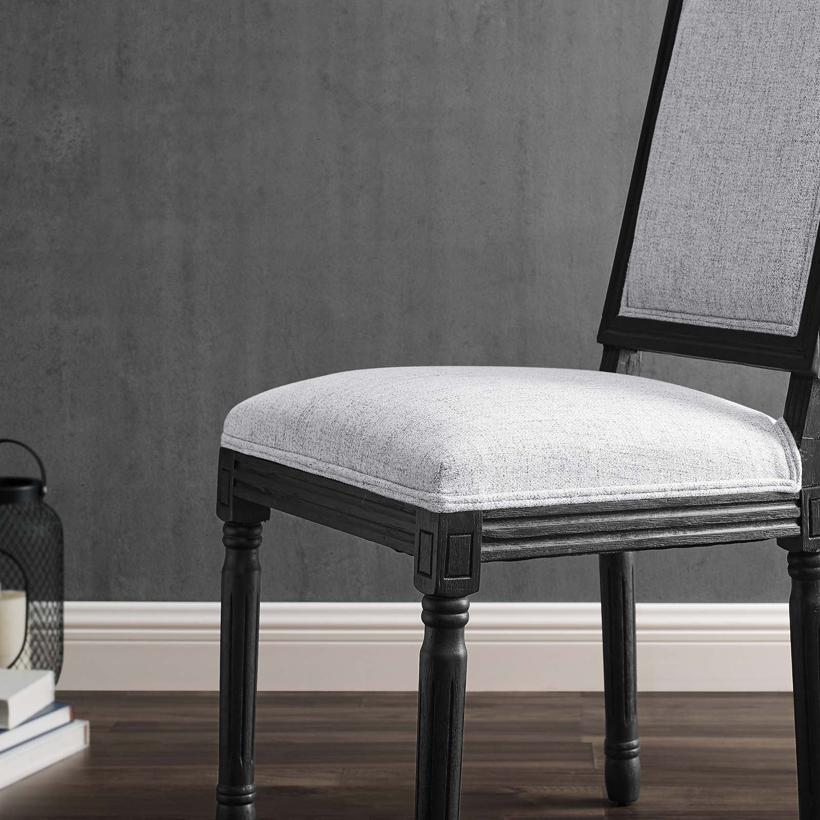 Modway Court French Vintage Upholstered Fabric Dining Side Chair | Dining Chairs | 