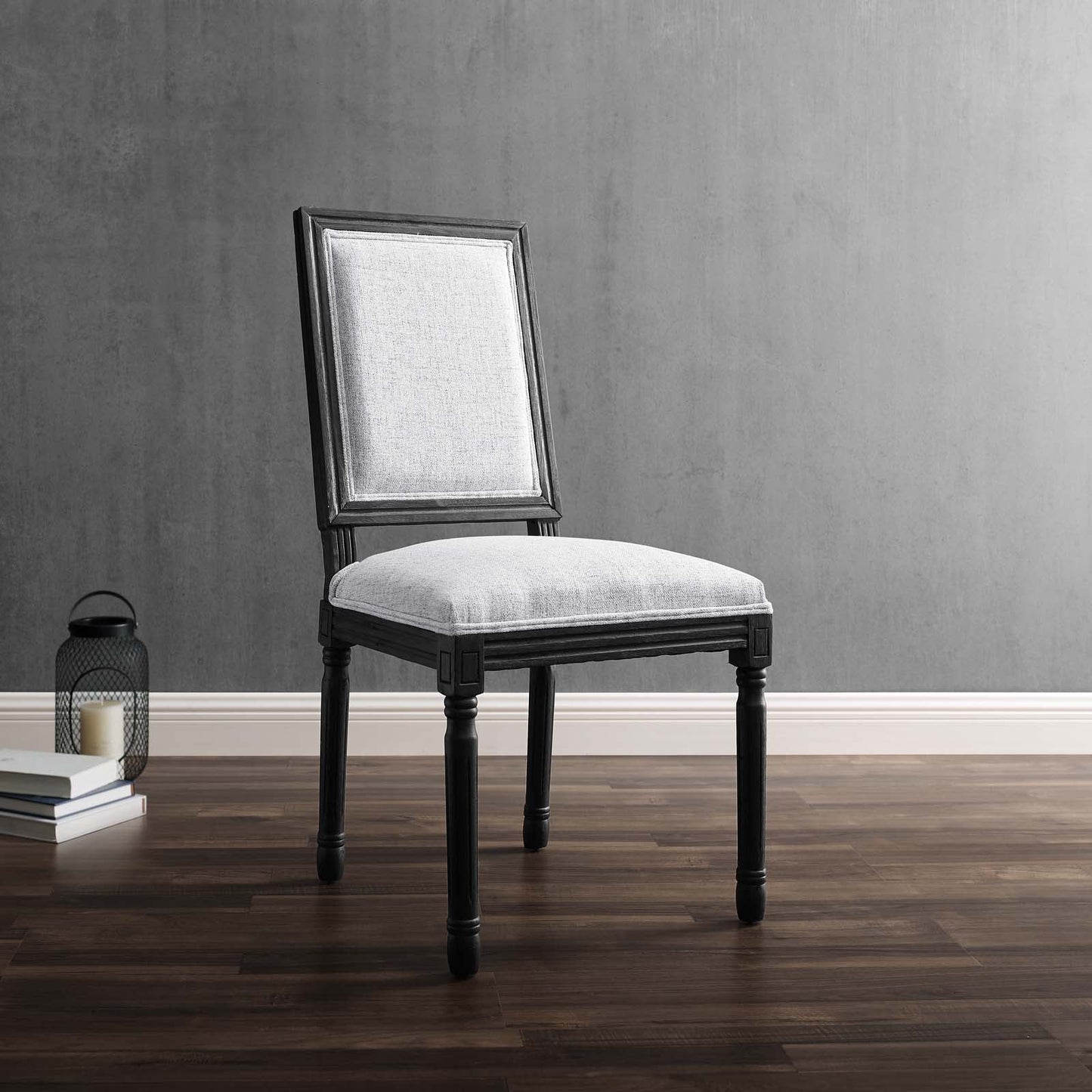 Modway Court French Vintage Upholstered Fabric Dining Side Chair | Dining Chairs | 