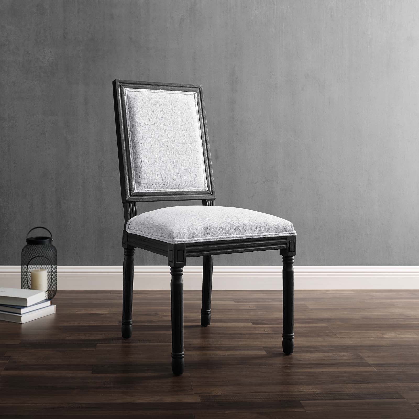 Modway Court French Vintage Upholstered Fabric Dining Side Chair | Dining Chairs | 