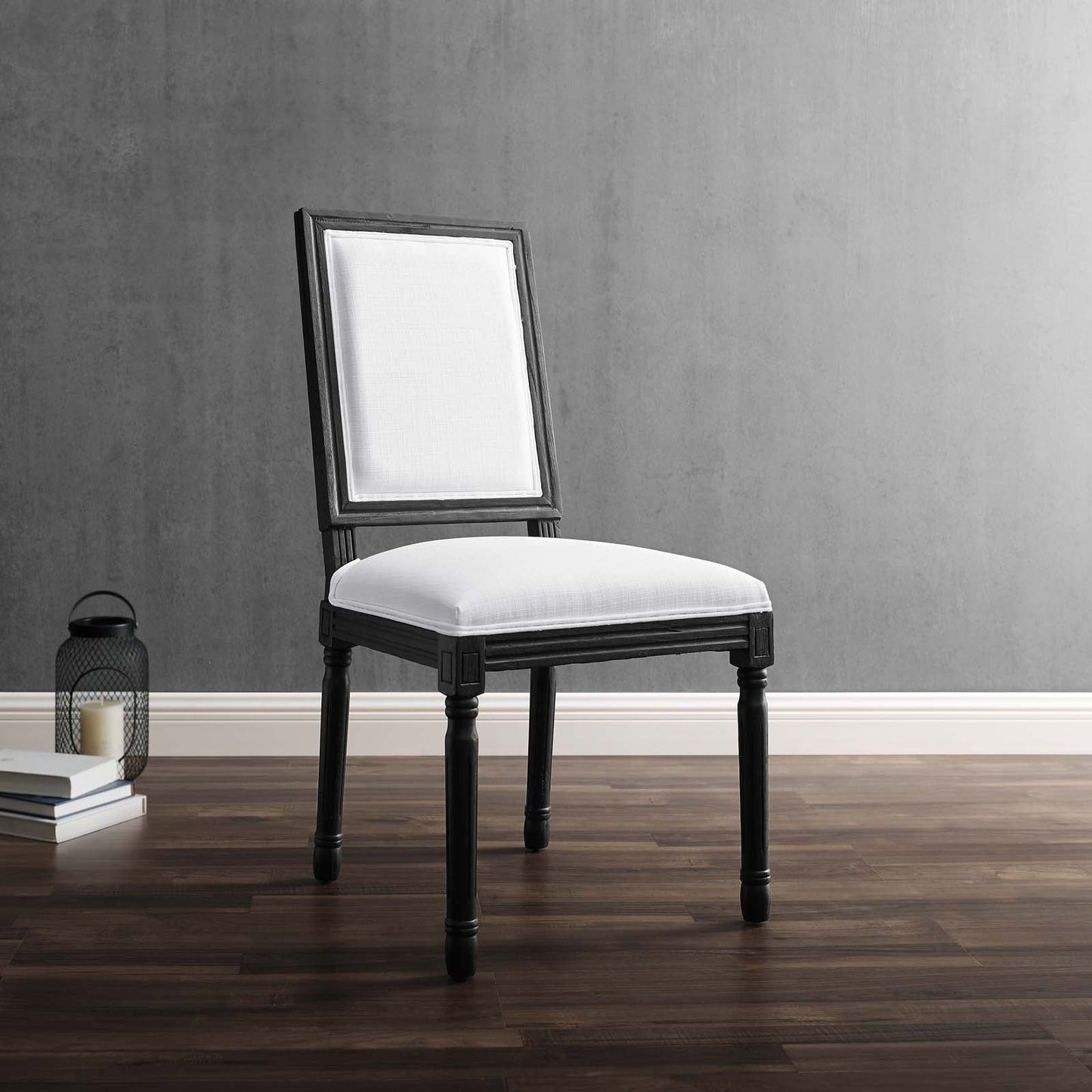 Modway Court French Vintage Upholstered Fabric Dining Side Chair | Dining Chairs | 