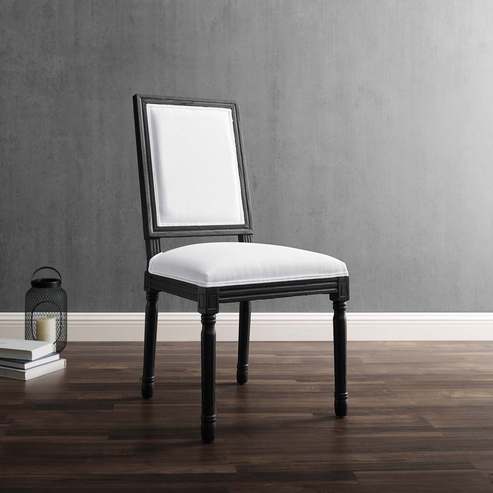 Modway Court French Vintage Upholstered Fabric Dining Side Chair | Dining Chairs | 