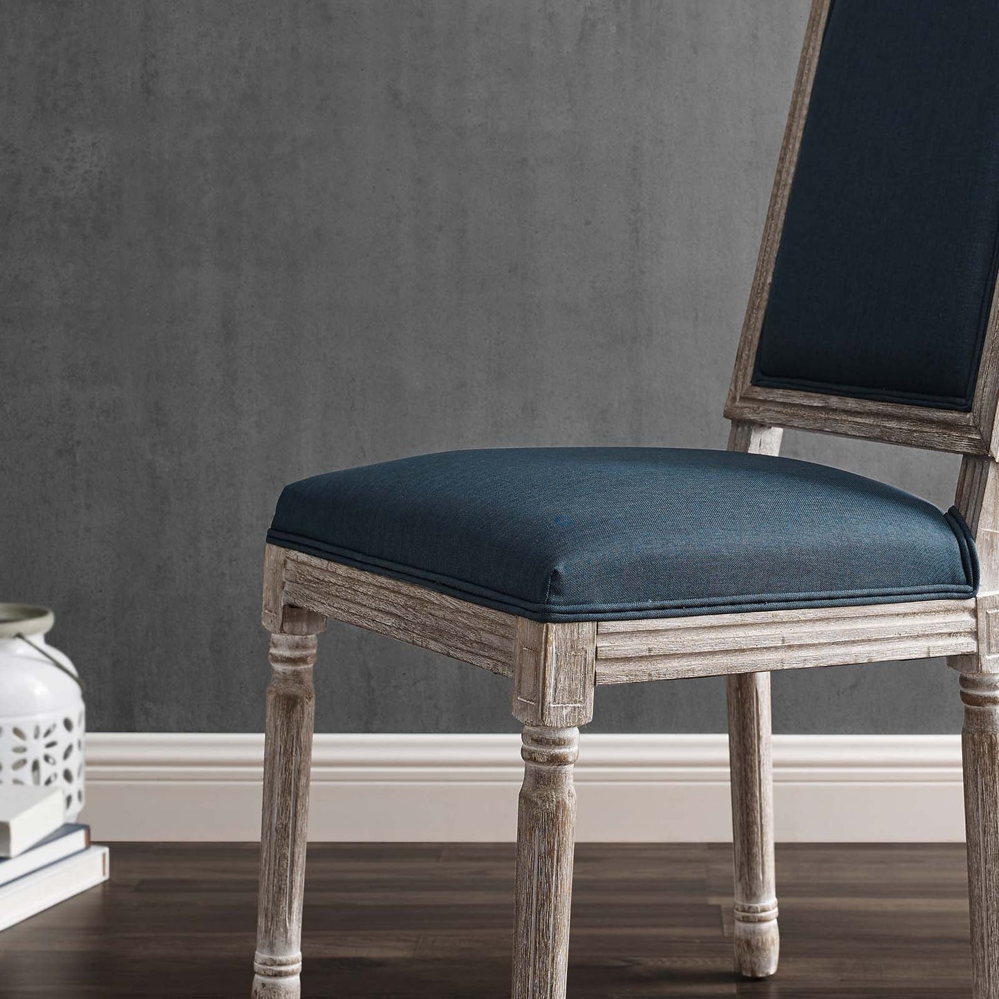 Modway Court French Vintage Upholstered Fabric Dining Side Chair | Dining Chairs | 