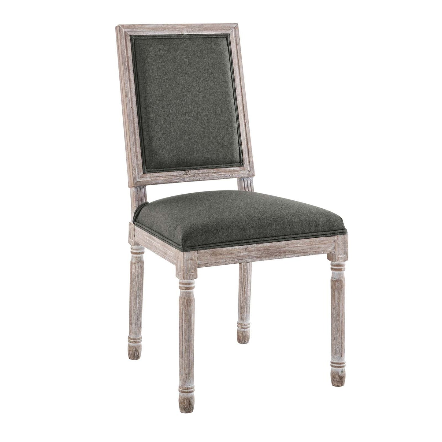Modway Court French Vintage Upholstered Fabric Dining Side Chair | Dining Chairs | 