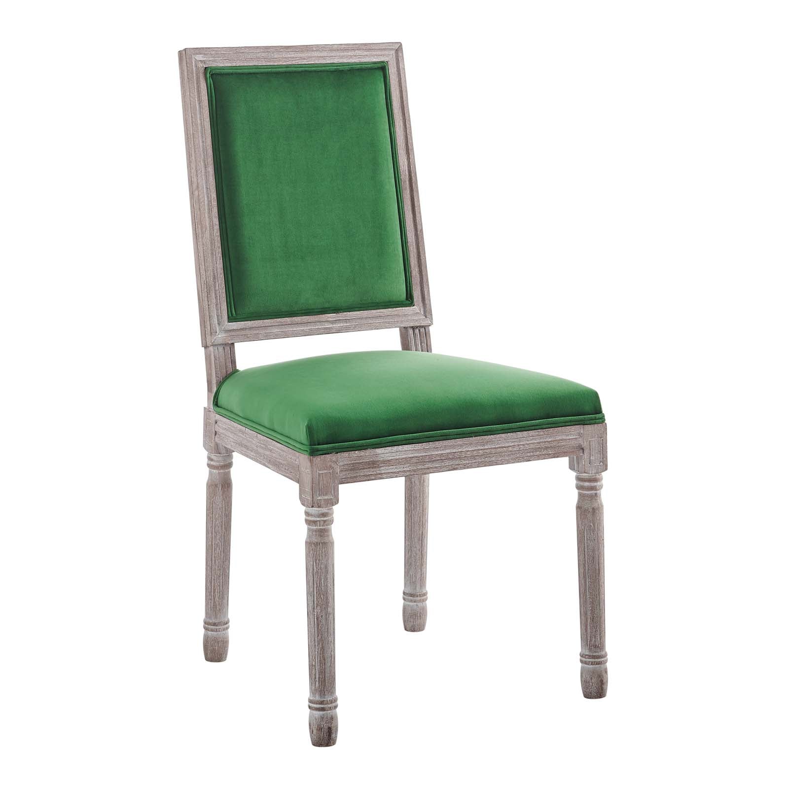 Modway Court French Vintage Performance Velvet Dining Side Chair | Dining Chairs | 
