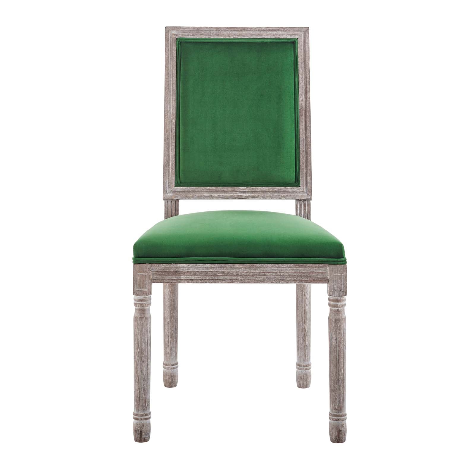 Modway Court French Vintage Performance Velvet Dining Side Chair | Dining Chairs | 