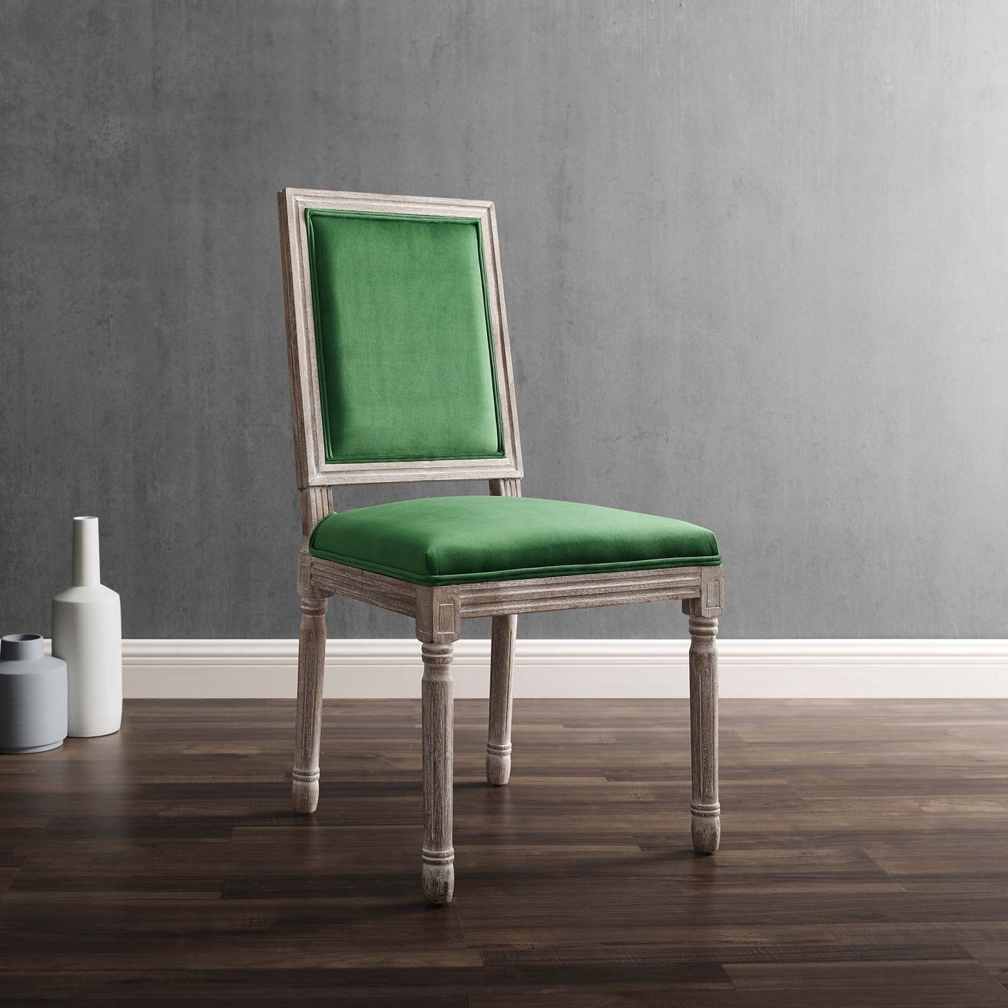 Modway Court French Vintage Performance Velvet Dining Side Chair | Dining Chairs