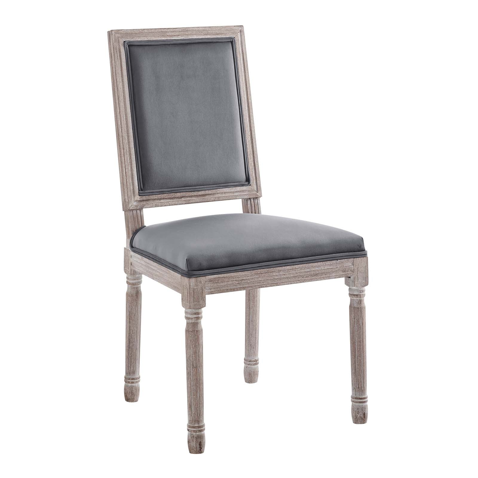 Modway Court French Vintage Performance Velvet Dining Side Chair | Dining Chairs | 