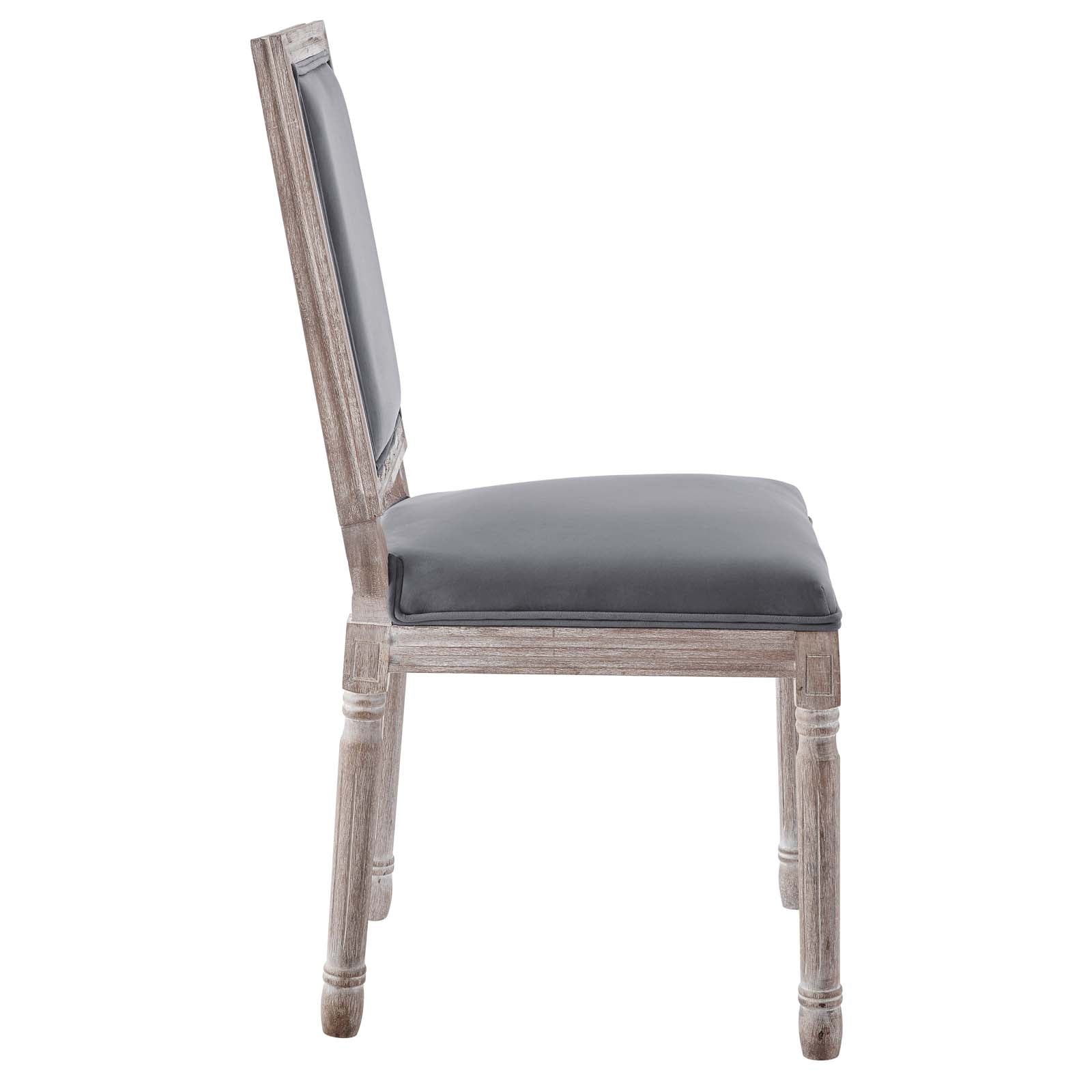 Modway Court French Vintage Performance Velvet Dining Side Chair | Dining Chairs | 