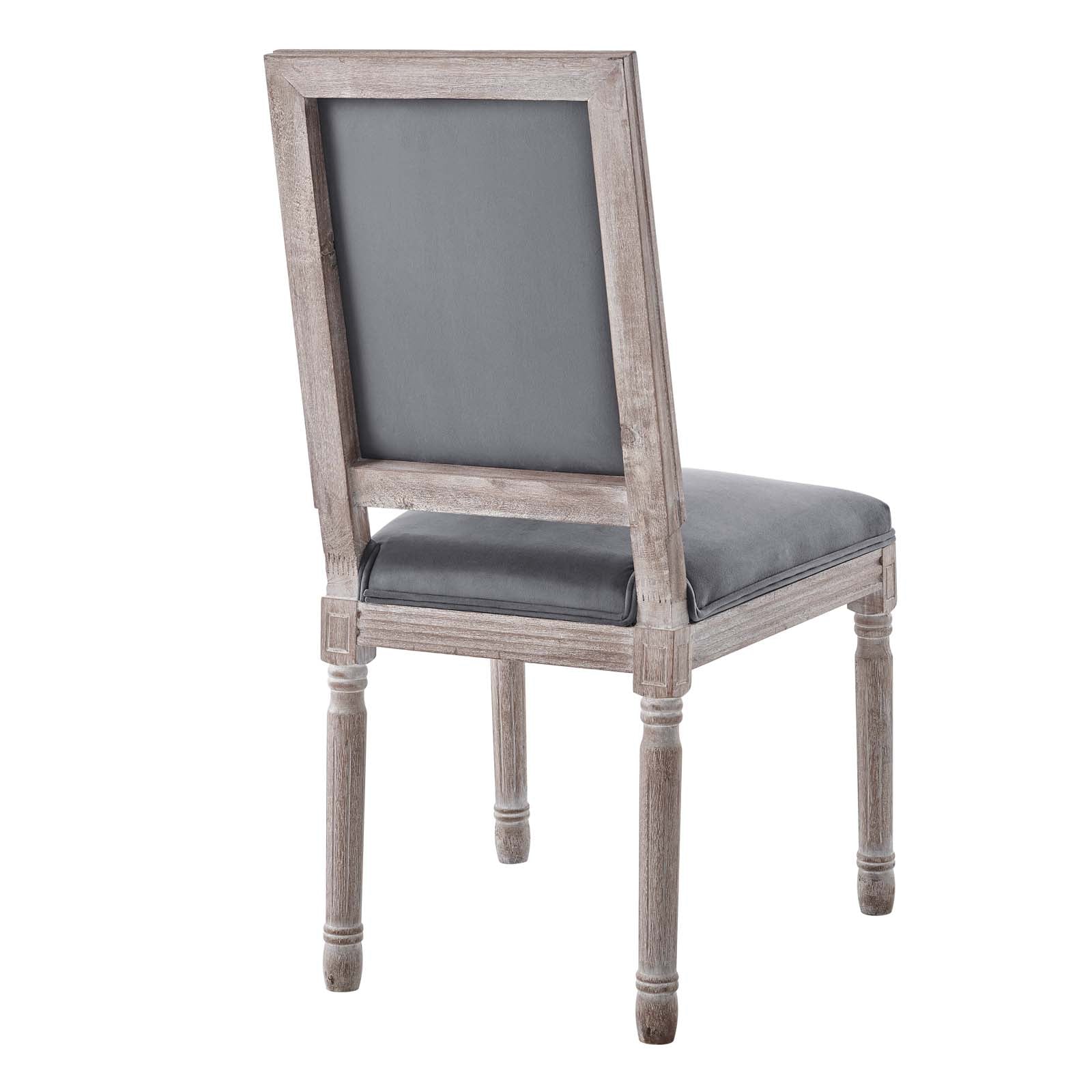 Modway Court French Vintage Performance Velvet Dining Side Chair | Dining Chairs | 