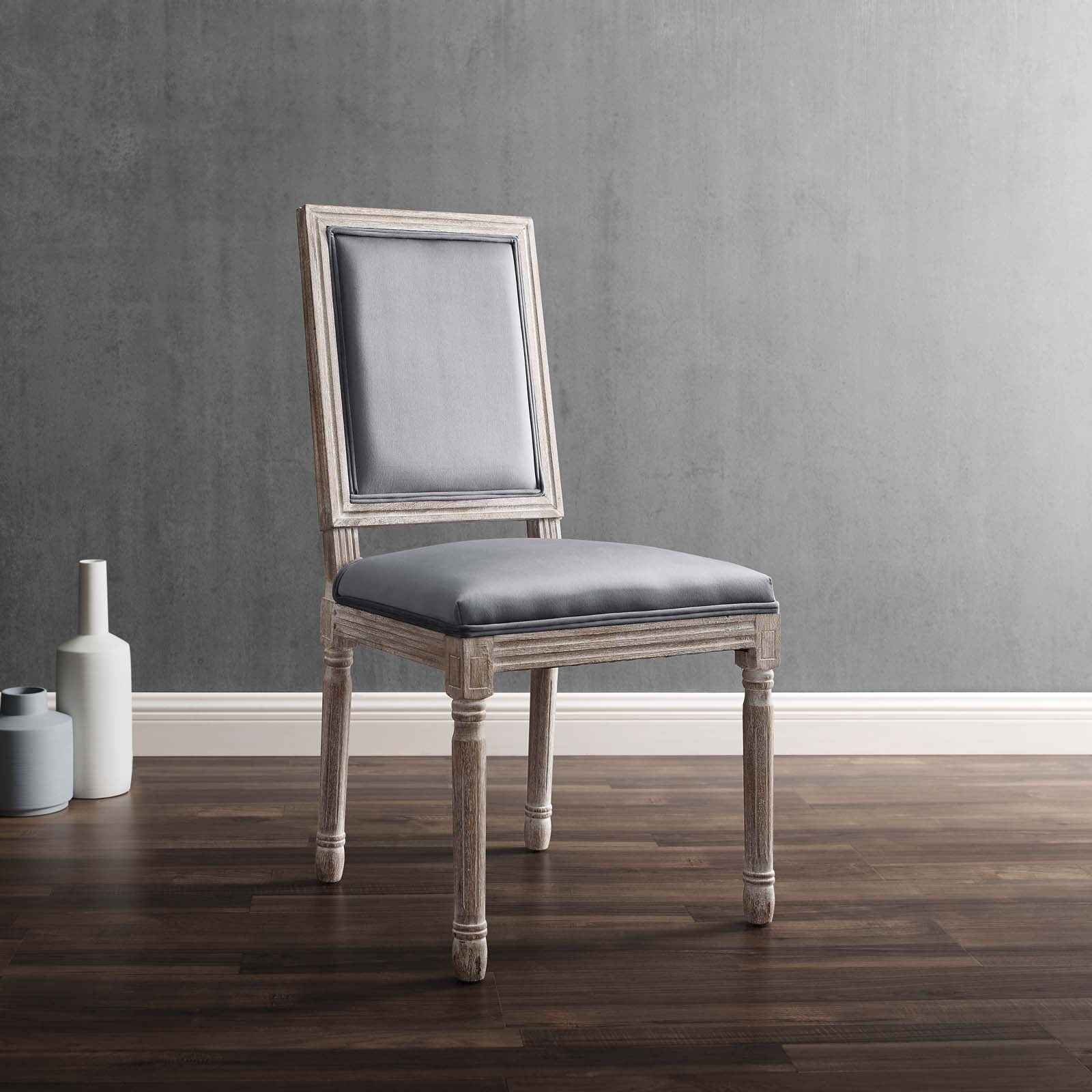 Modway Court French Vintage Performance Velvet Dining Side Chair | Dining Chairs | 