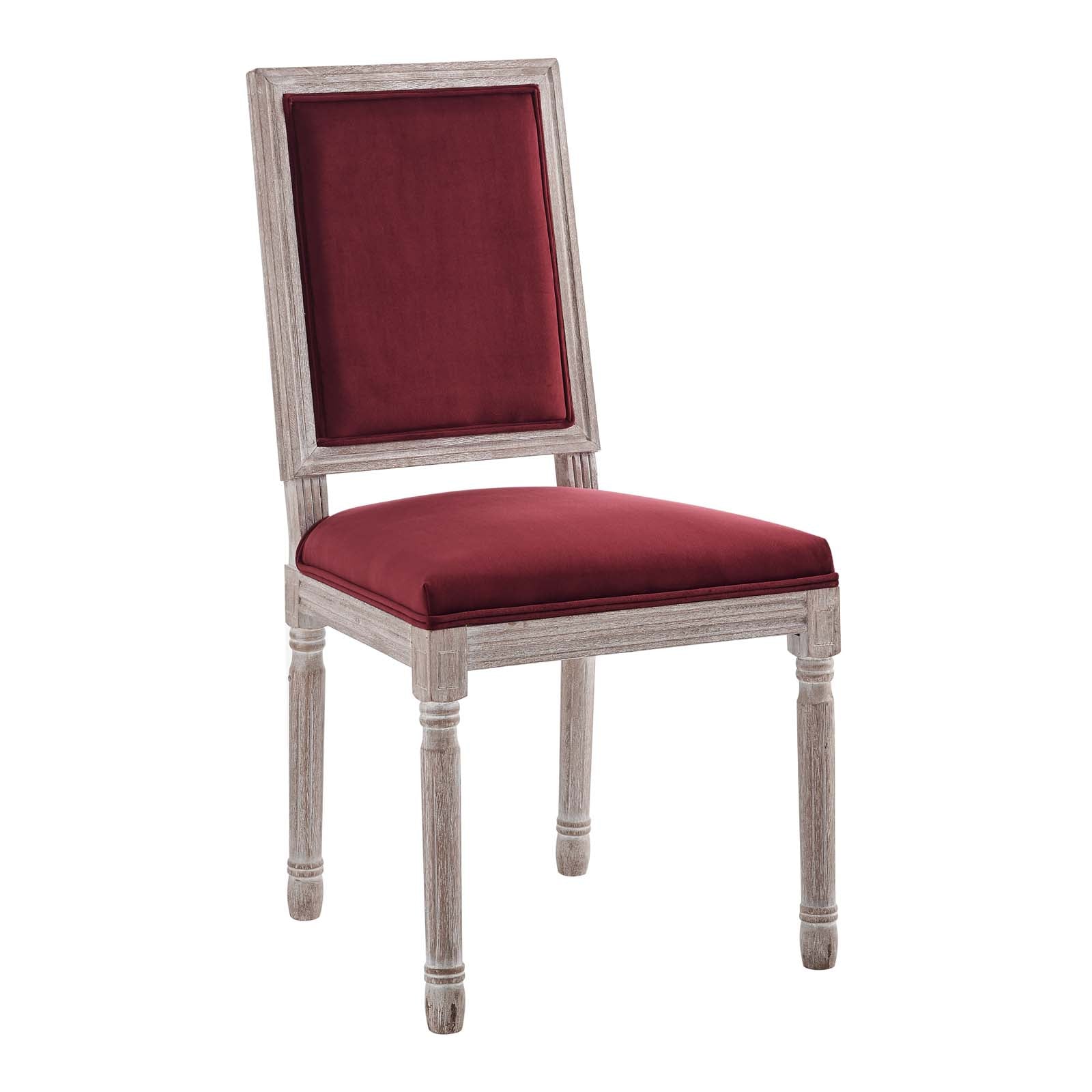 Modway Court French Vintage Performance Velvet Dining Side Chair | Dining Chairs | 
