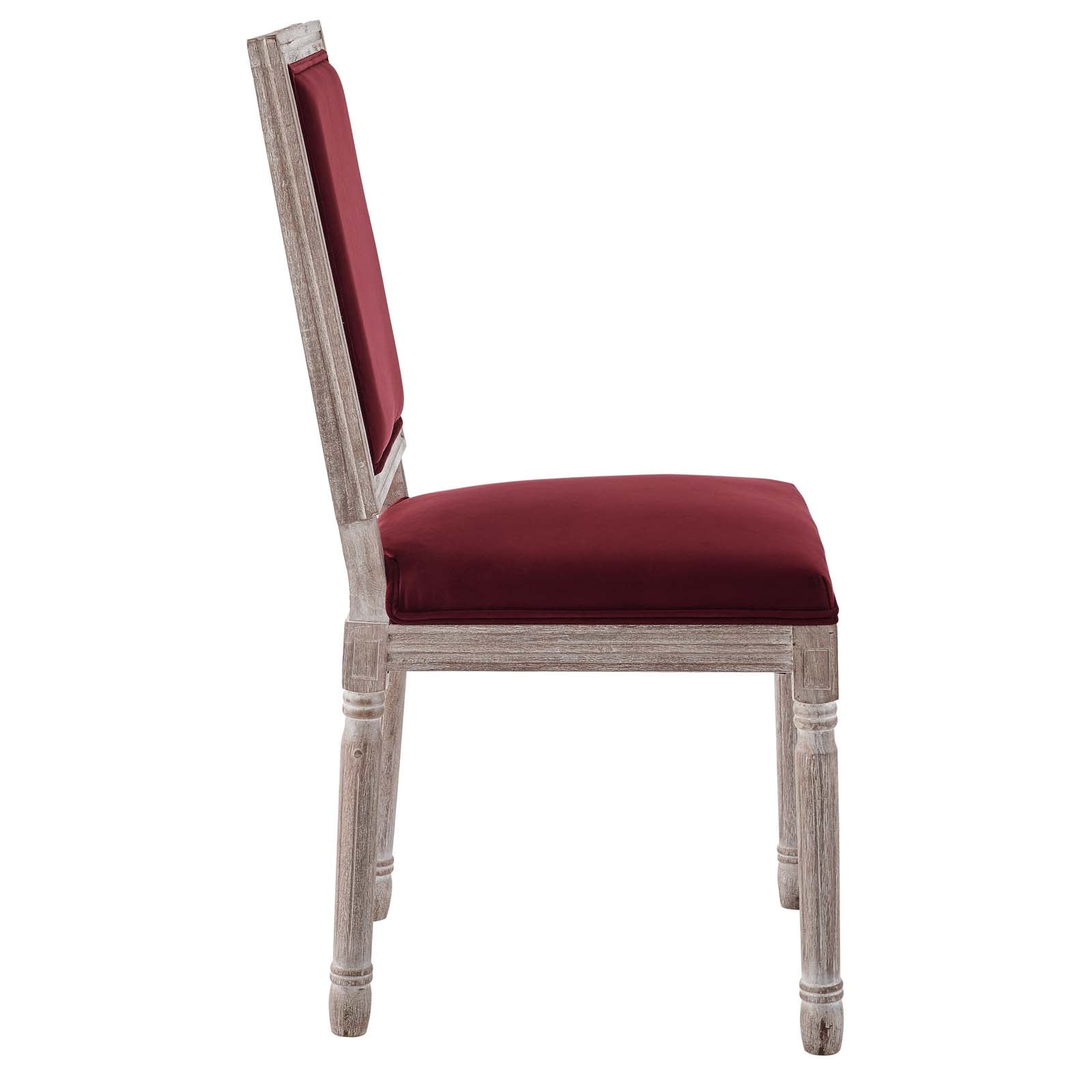 Modway Court French Vintage Performance Velvet Dining Side Chair | Dining Chairs | 