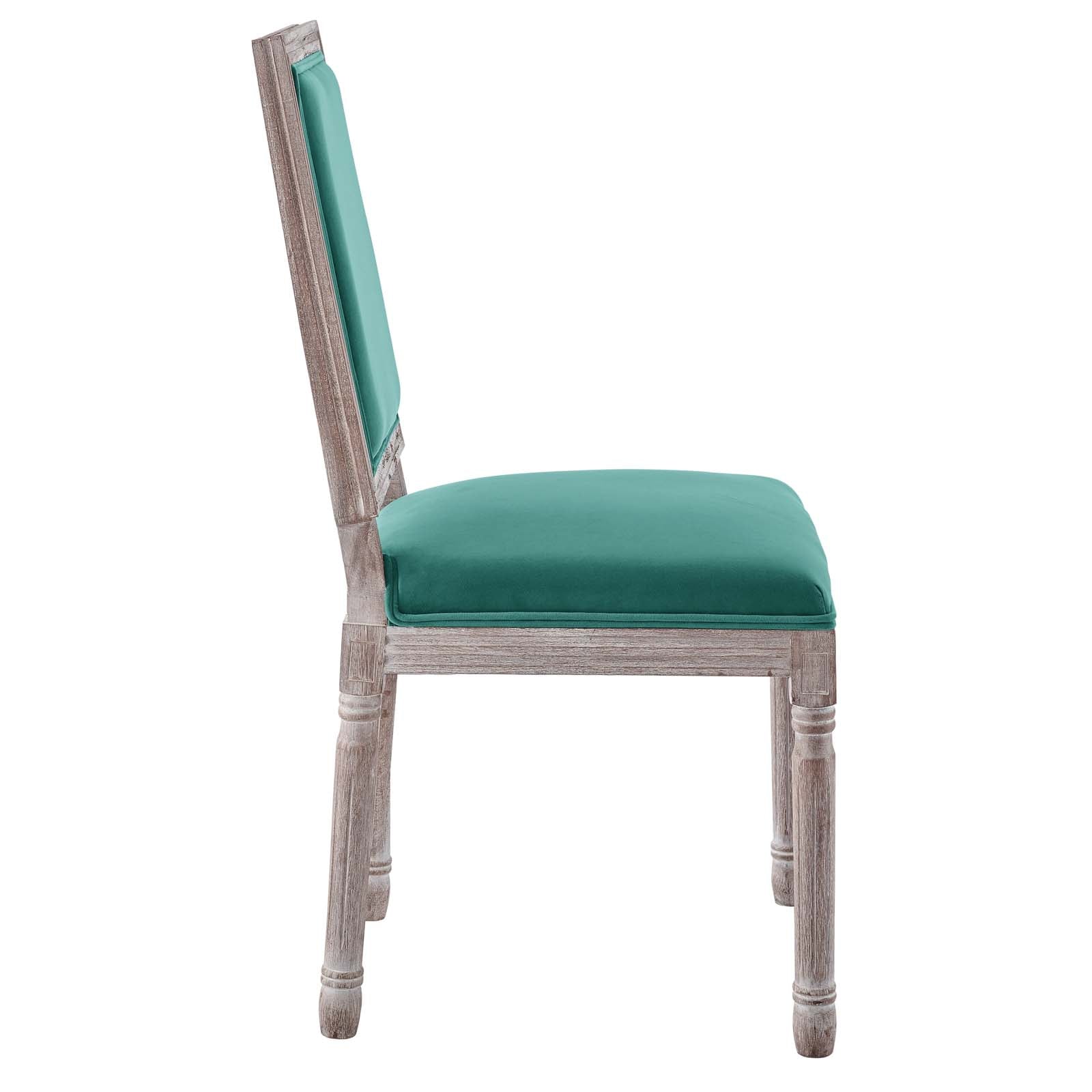 Modway Court French Vintage Performance Velvet Dining Side Chair | Dining Chairs | 