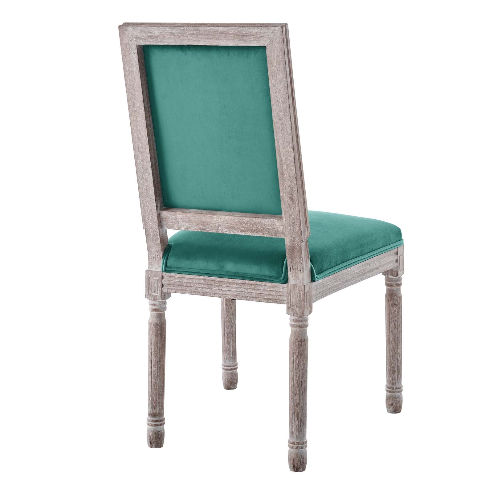 Modway Court French Vintage Performance Velvet Dining Side Chair | Dining Chairs | 
