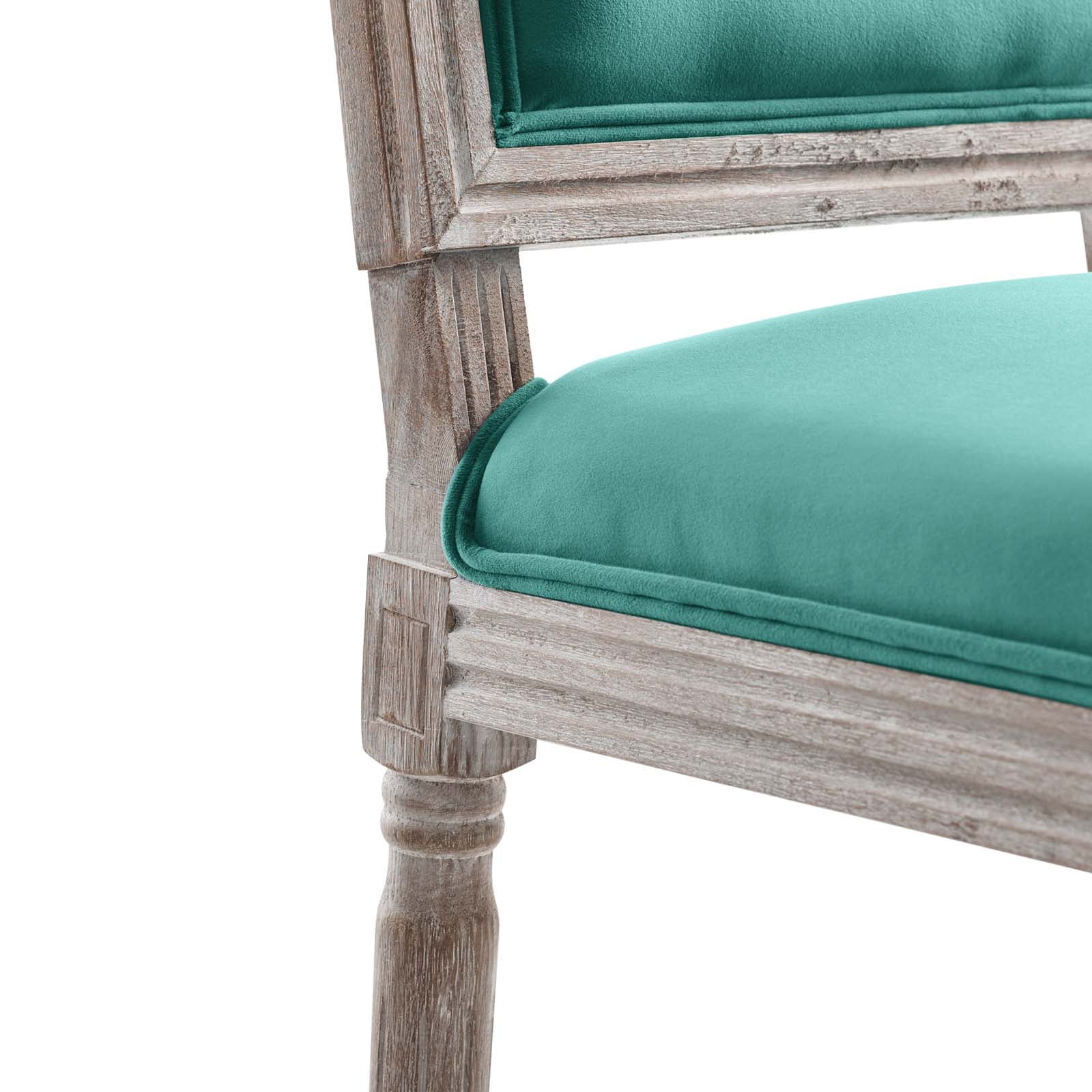 Modway Court French Vintage Performance Velvet Dining Side Chair | Dining Chairs | 